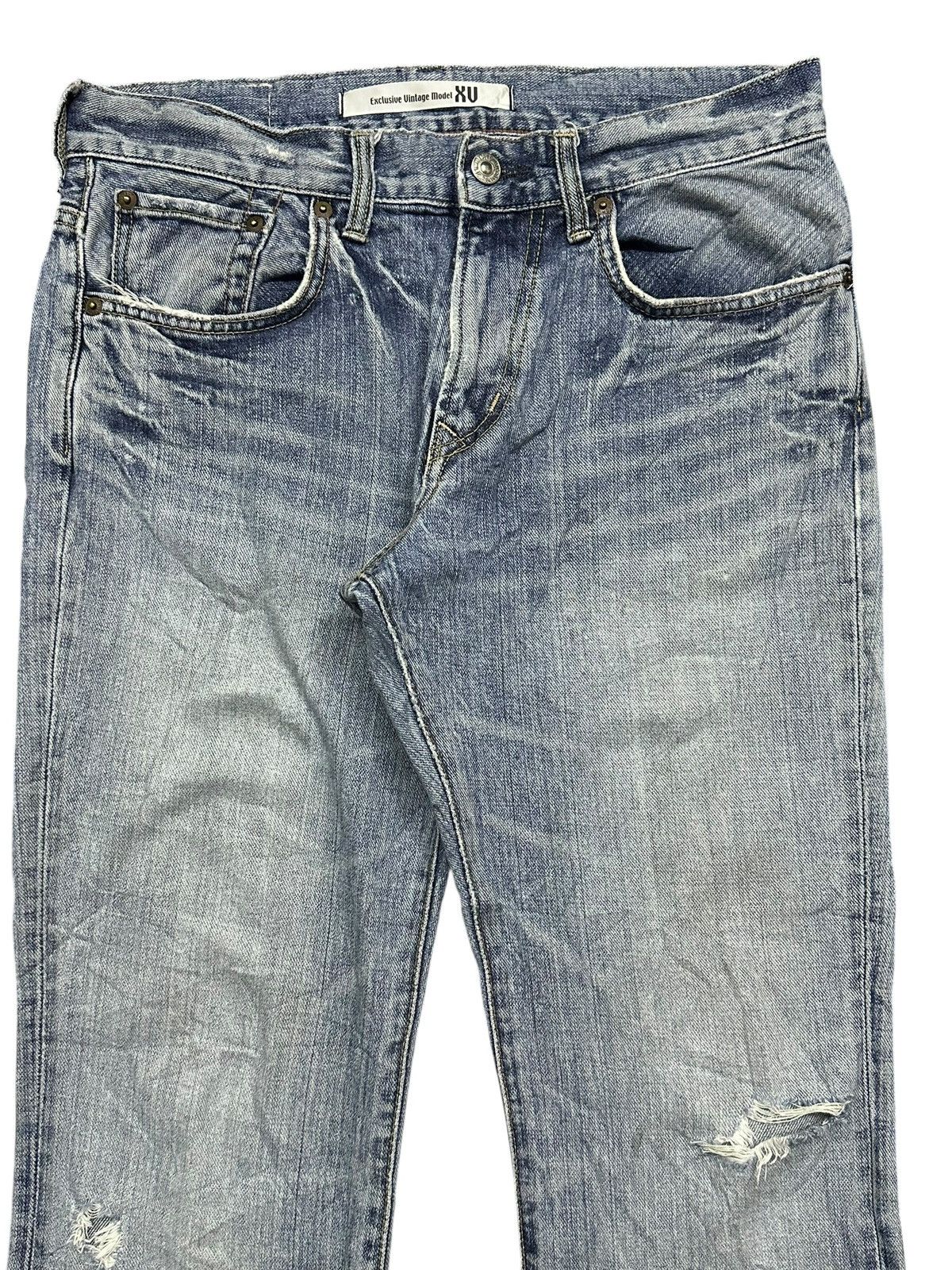 Edwin Vintage Edwin XV Distressed Wideleg Style and Faded Wash Size US 32 / EU 48 - 4 Thumbnail