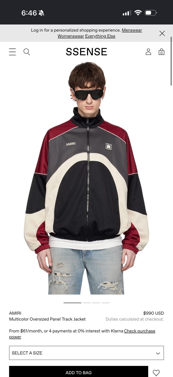 Amiri Amiri oversized panel track jacket Size US S / EU 44-46 / 1 - 7 Thumbnail