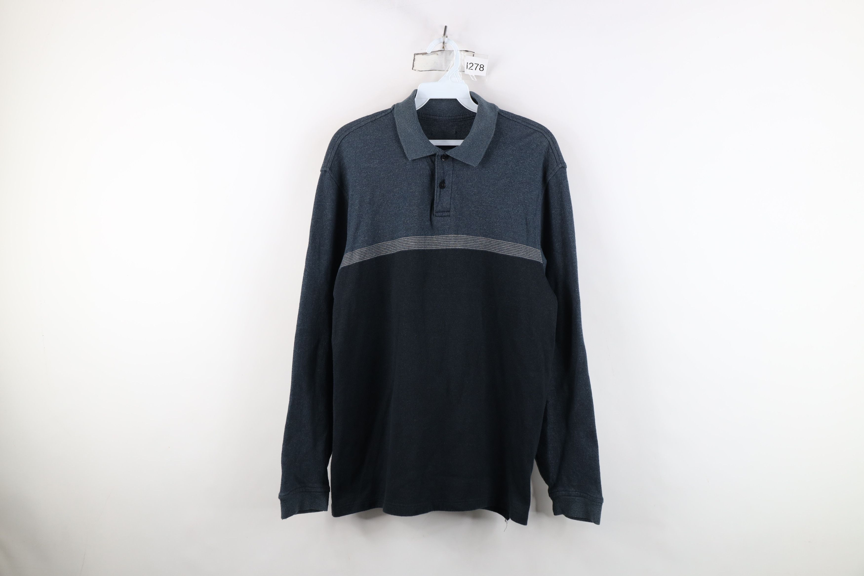 Vintage Vintage 90s Streetwear Striped Heavy Long Sleeve Rugby Polo Size US M / EU 48-50 / 2 - 1 Thumbnail