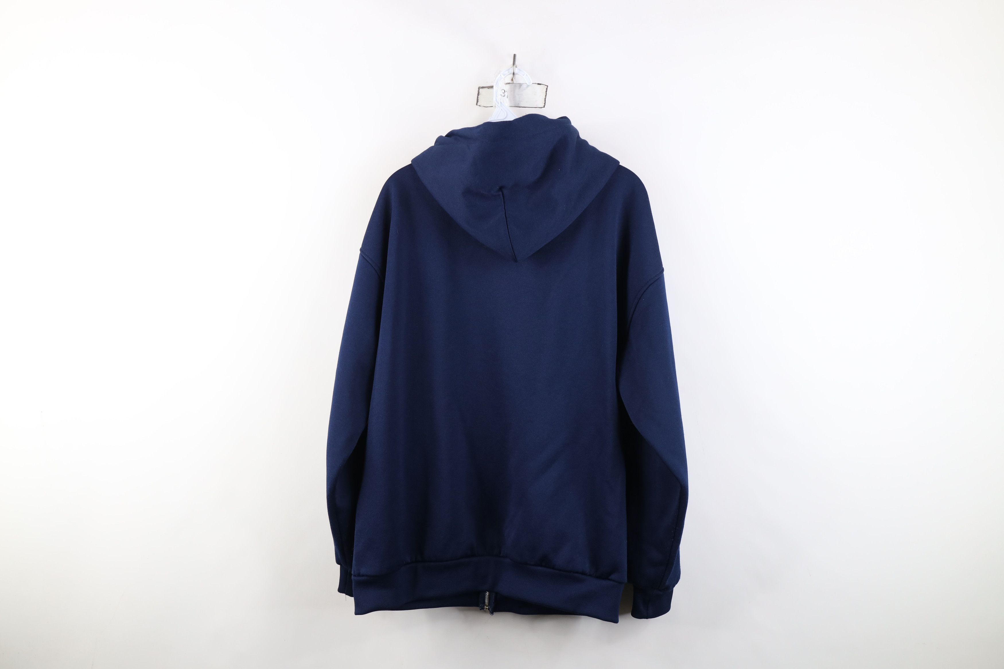Vintage Vintage 90s Streetwear Waffle Knit Lined Full Zip Hoodie Size US L / EU 52-54 / 3 - 11 Thumbnail