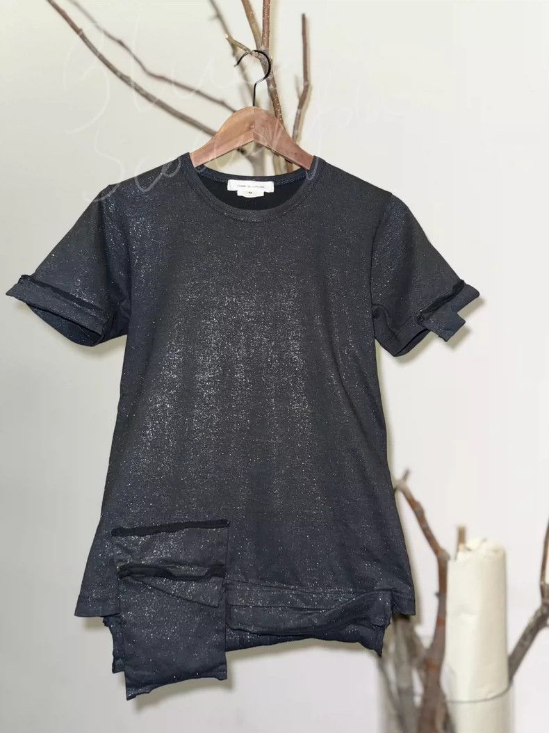 Comme des Garcons Comme Des Garcons Fine sparkle fabric dark black top Size M / US 6-8 / IT 42-44 - 6 Thumbnail