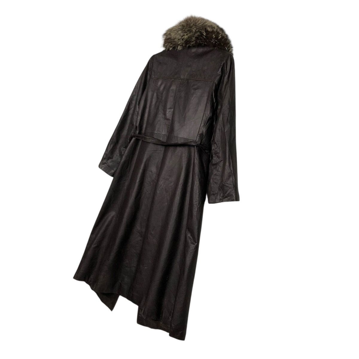 Vintage 🔥VINTAGE LEATHER LONG JACKET MINK FUR COLLAR LEATHACK JAPAN Size M / US 6-8 / IT 42-44 - 13 Thumbnail