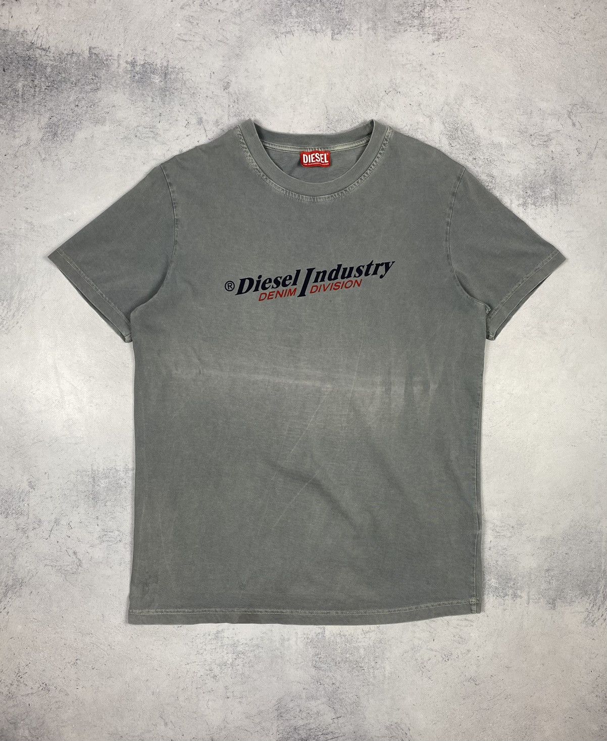 Diesel Diesel Industry Faded Gray Big Logo Avant-garde T Shirt Size US L / EU 52-54 / 3 - 2 Thumbnail