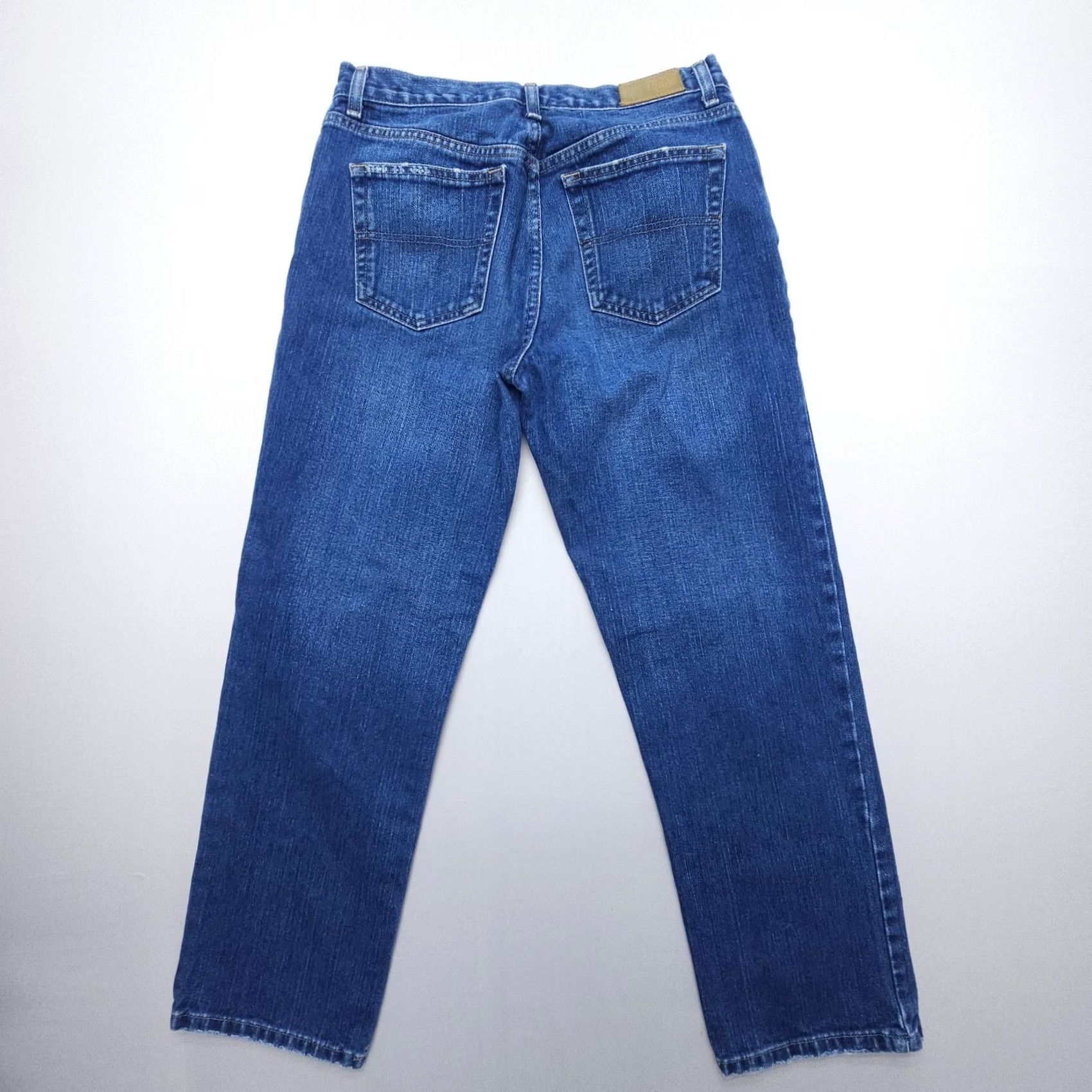 Tommy Hilfiger VINTAGE Tommy Hilfiger Boyfriend Jeans Womens 6 Mid Rise Dark Wash 2000's Y2K 90s Size 28" / US 6 / IT 42 - 2 Thumbnail