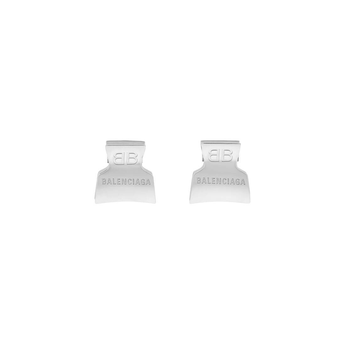 Balenciaga o1w1db10325 Size: OS / Pretty Mini Hair Grip Set in Silver Size ONE SIZE - 1 Thumbnail