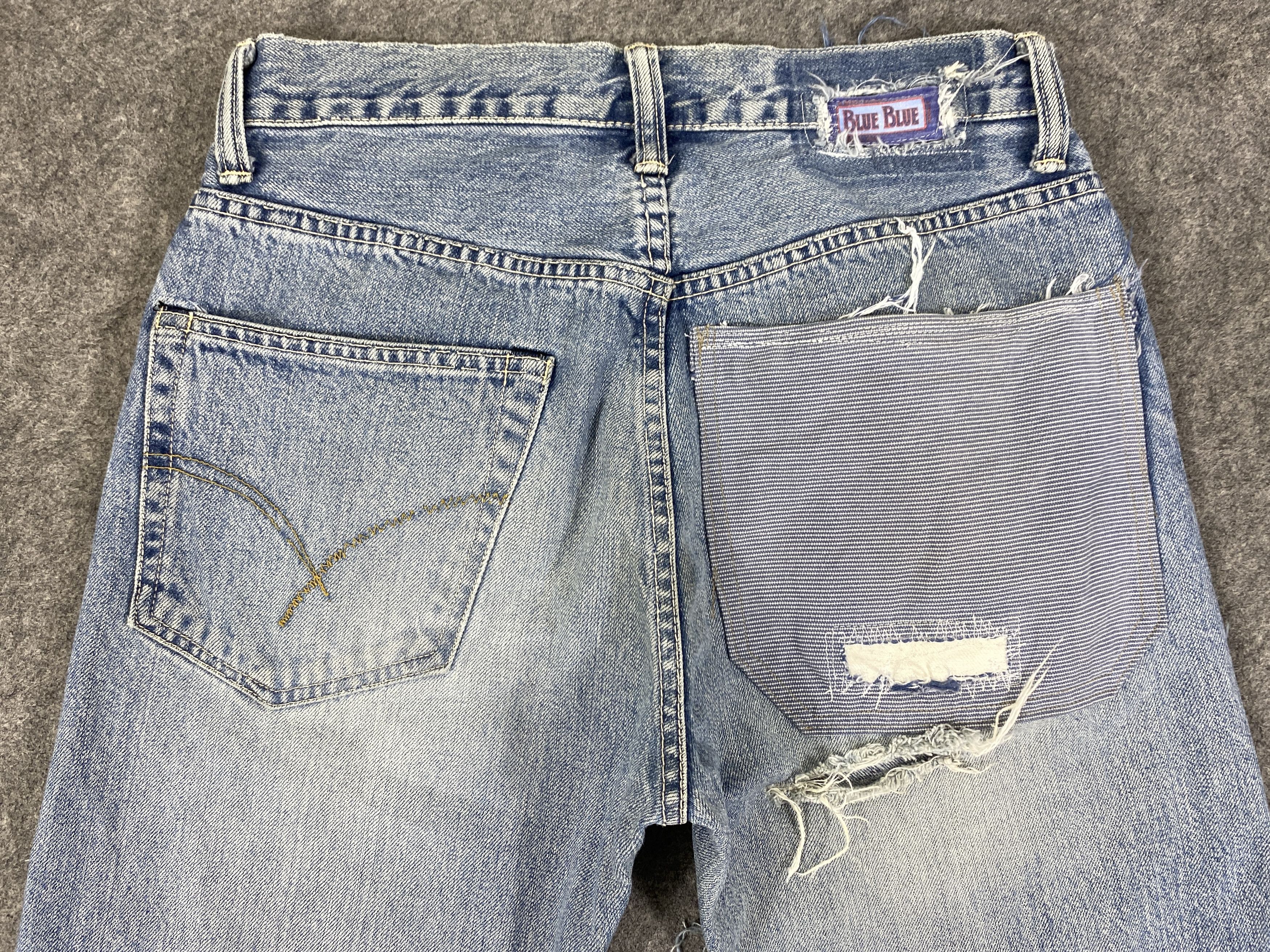 If Six Was Nine Vintage Blue Blue Patchwork Jeans 30x31 - JN3246 Size US 30 / EU 46 - 4 Thumbnail