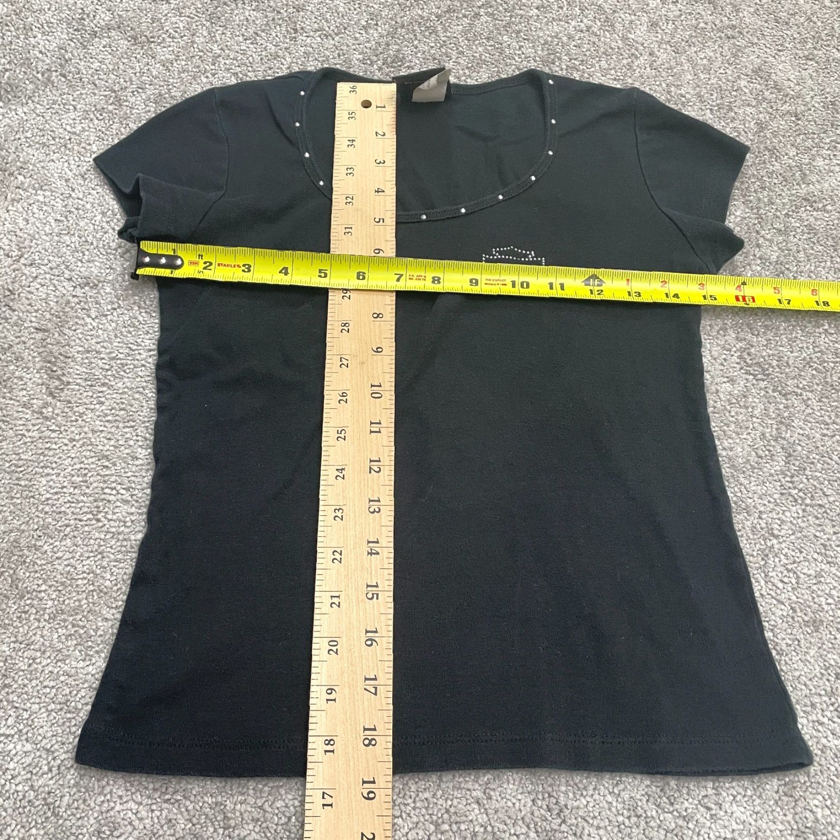 Harley Davidson Harley-Davidson Graphic T-Shirt Juniors Small Black Round Neck Short Sleeve Tee Shirt Ladies, USA Theme, Casual, Bikern 90s? Size S / US 4 / IT 40 - 7 Thumbnail