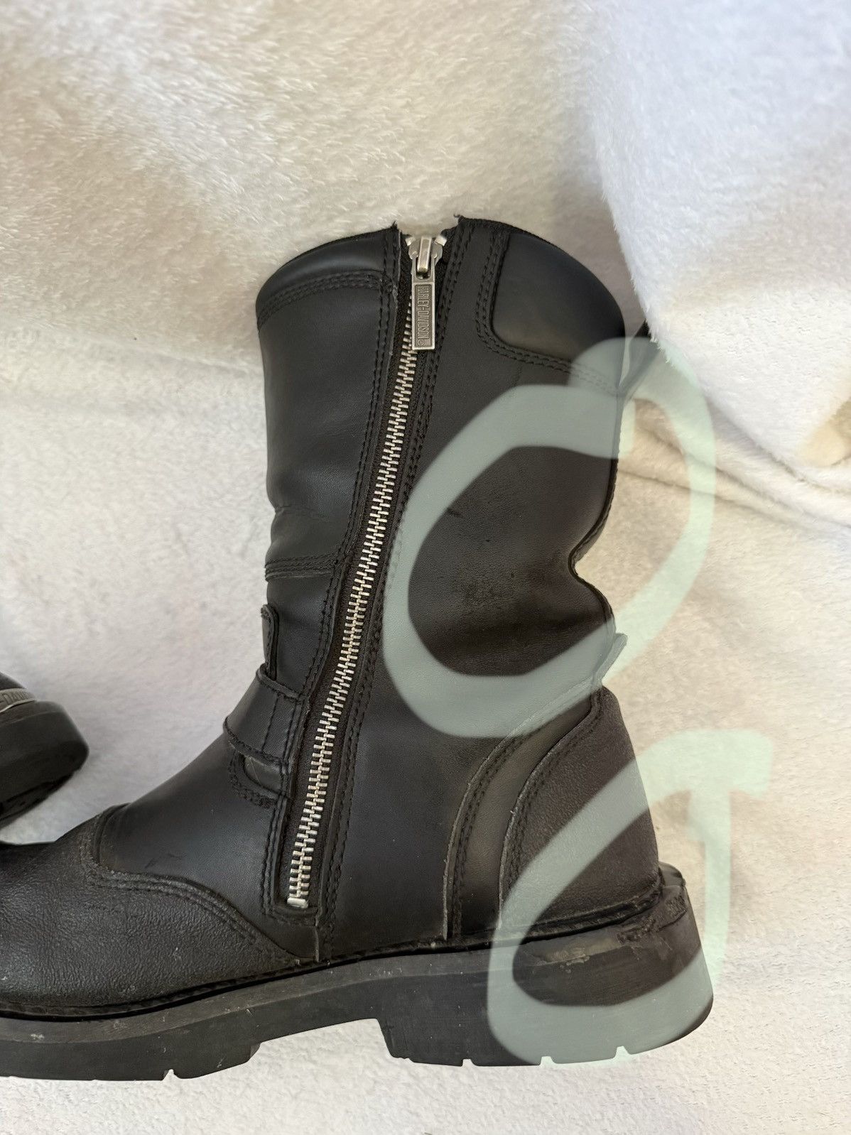 Harley Davidson Harley-Davidson mens size 8.5 black leather biker shift boot Size US 8.5 / EU 41-42 - 6 Thumbnail
