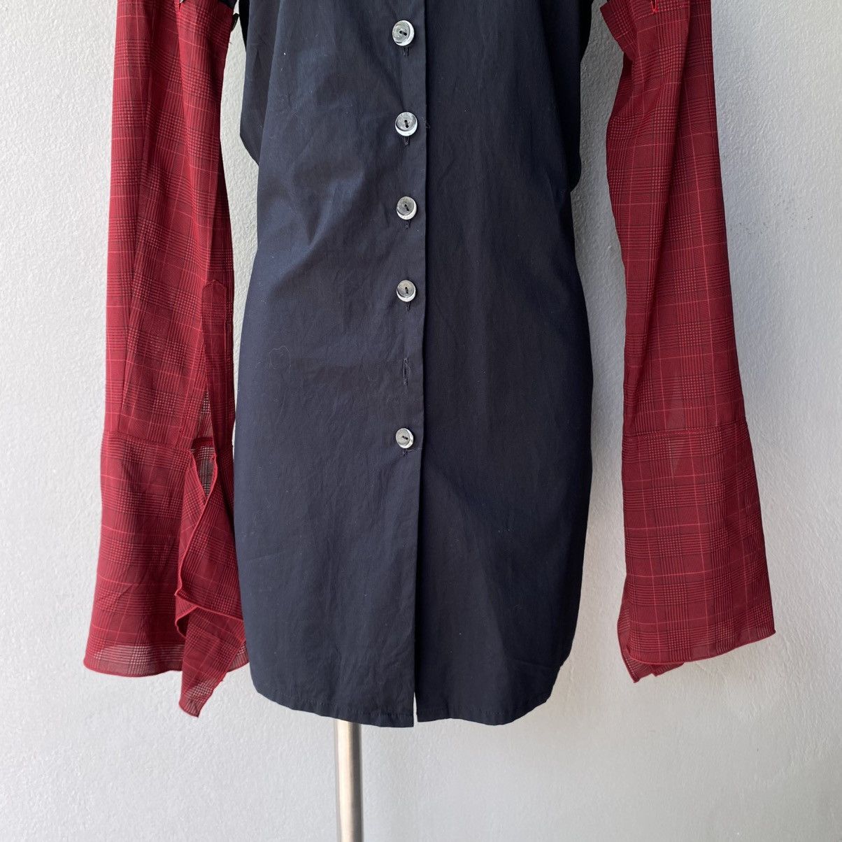 Jean Paul Gaultier JUNIOR GAULTIER Black & Red Contrast Sleeve Shirt Size S / US 4 / IT 40 - 4 Thumbnail