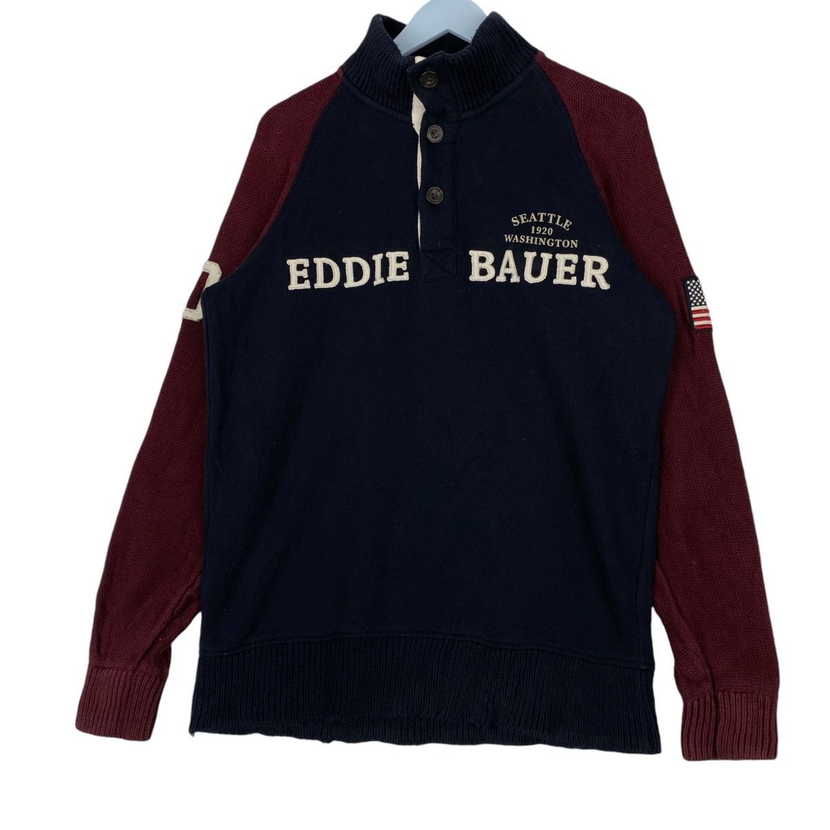 Eddie Bauer × Vintage Vintage Eddie Bauer Big Embroidered Logo Turtleneck Size US S / EU 44-46 / 1 - 2 Thumbnail