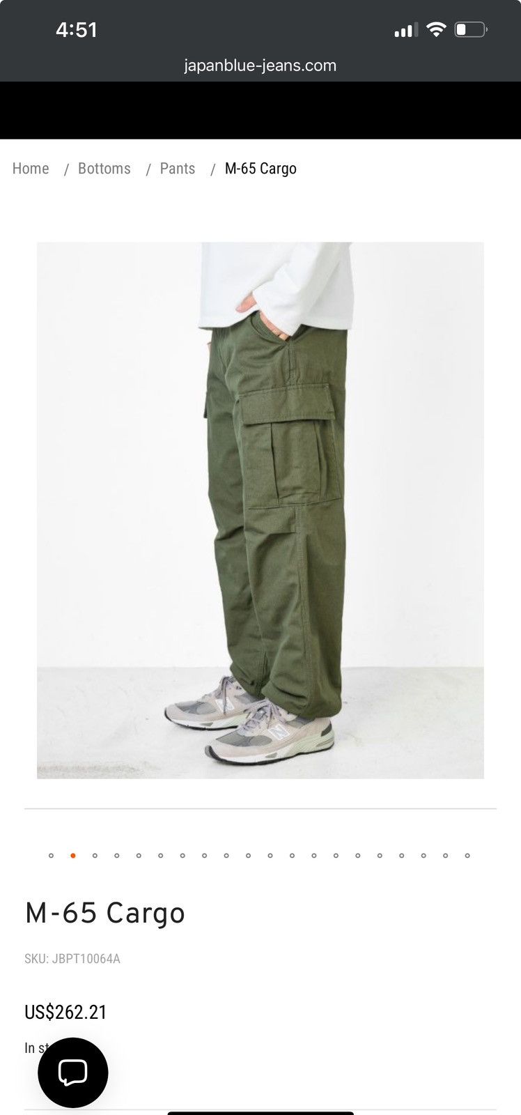 Japan Blue Jeans Japan Blue Jeans Military Cargo Pants Size L-XL Size US 34 / EU 50 - 3 Thumbnail