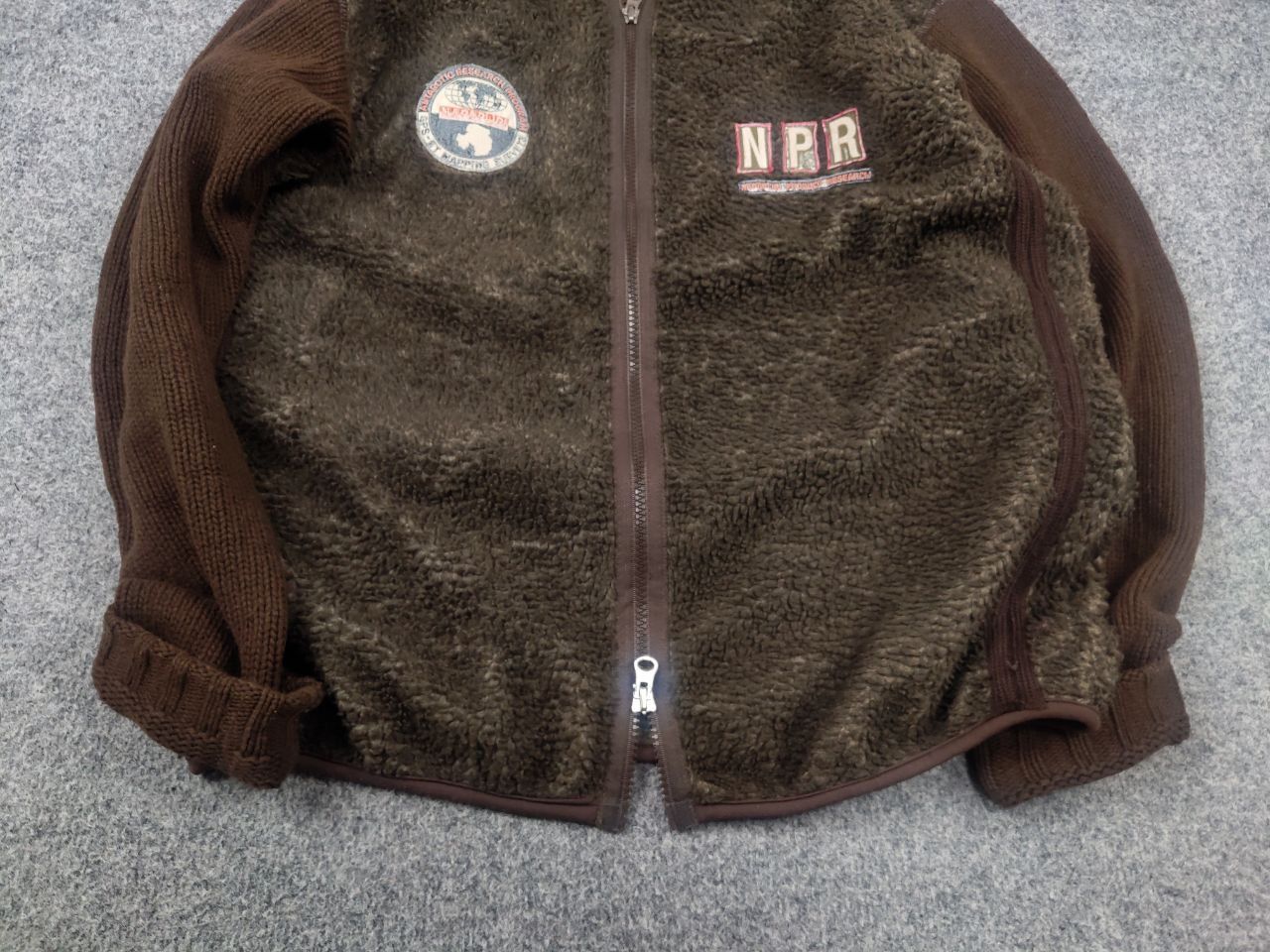 Napapijri Vintage Napapijri Sherpa Fleece Knit Sleeves Zip Pullover Size US M / EU 48-50 / 2 - 5 Thumbnail