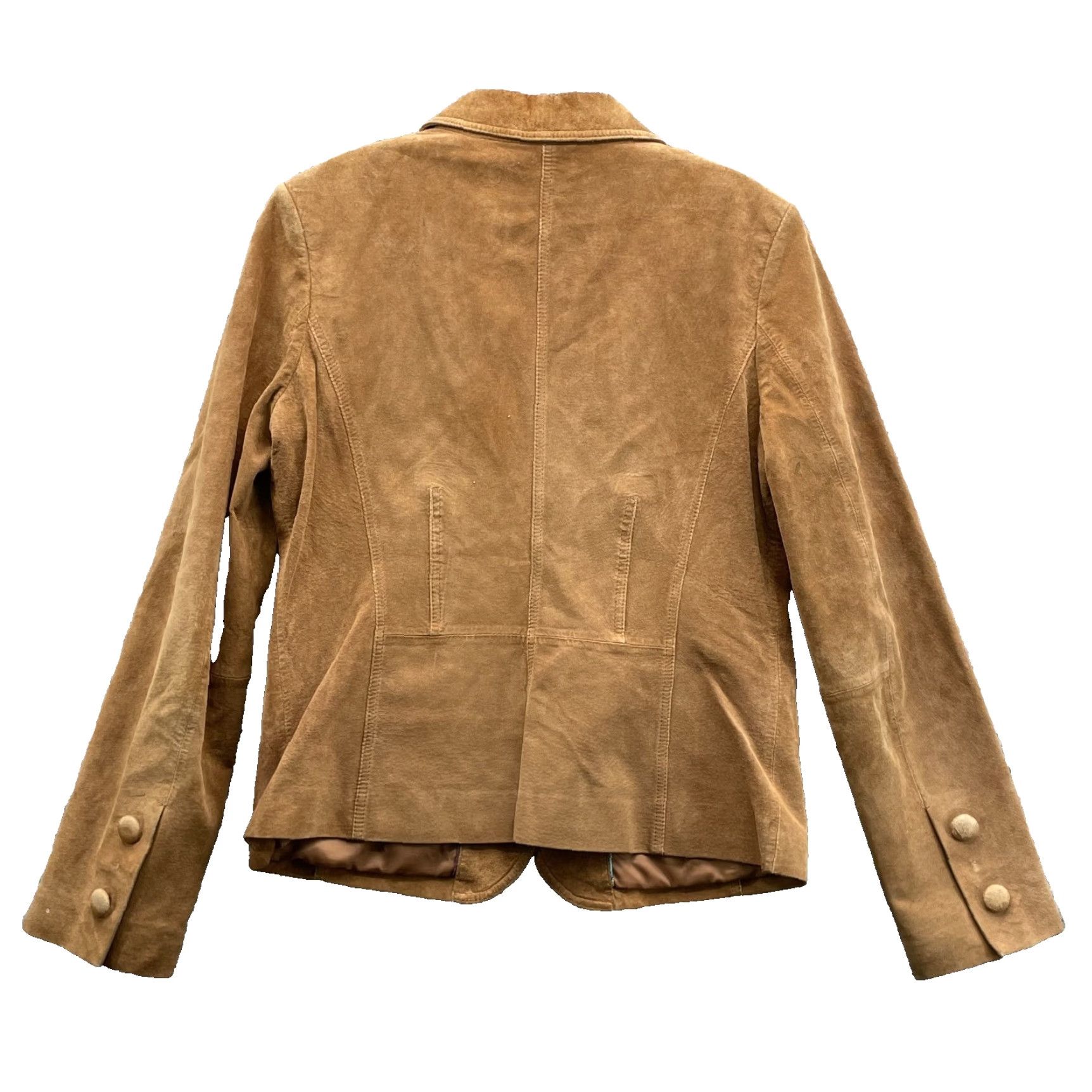 Vintage Bernardo Suede Leather Jacket Women Medium Blazer Western Academia Fall 70s Corp Size M / US 6-8 / IT 42-44 - 2 Thumbnail