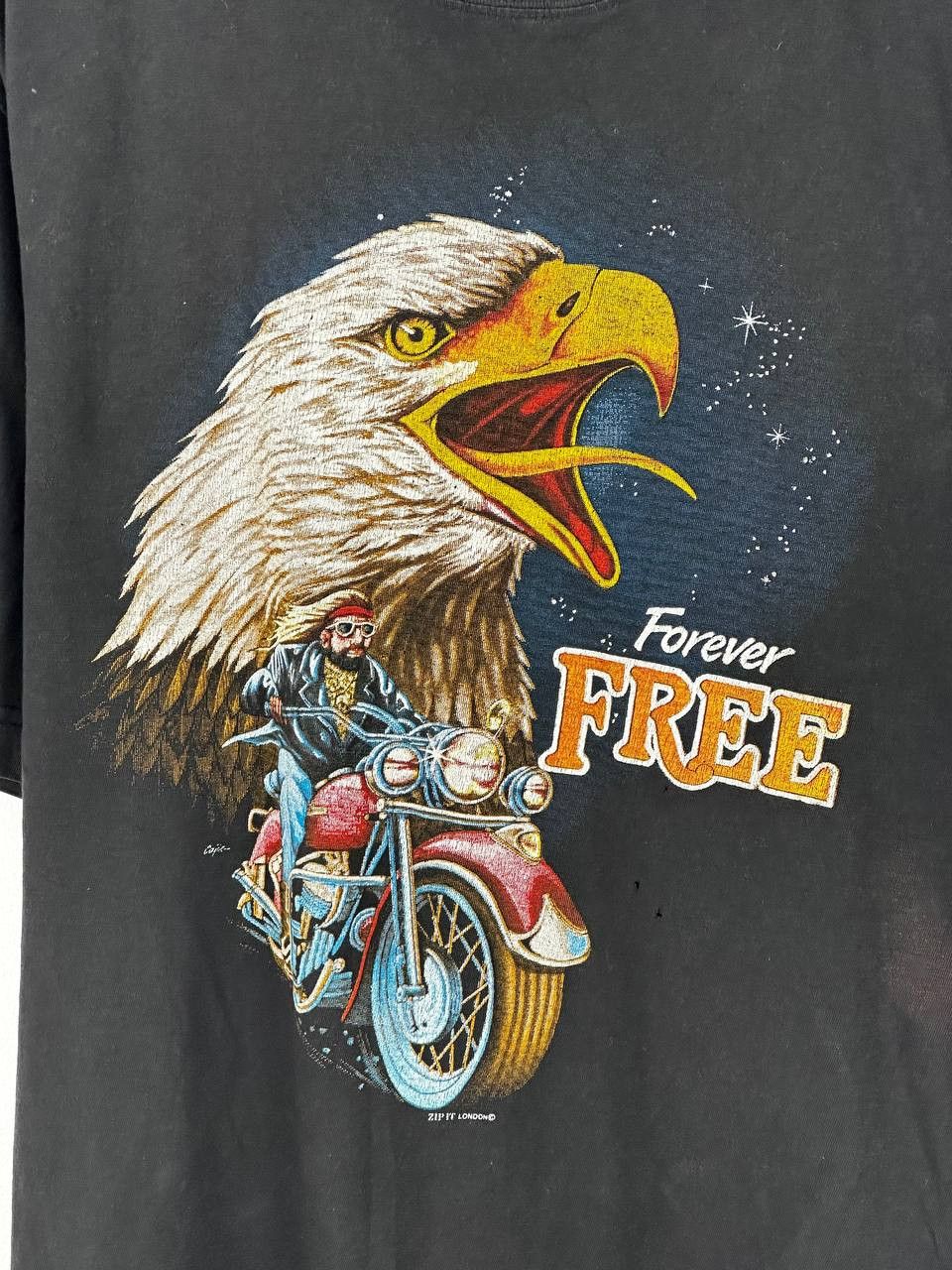 Harley Davidson × Vintage Vintage Harley Davidson Forever Free 90s Distressed T Shirt Size US XL / EU 56 / 4 - 4 Thumbnail