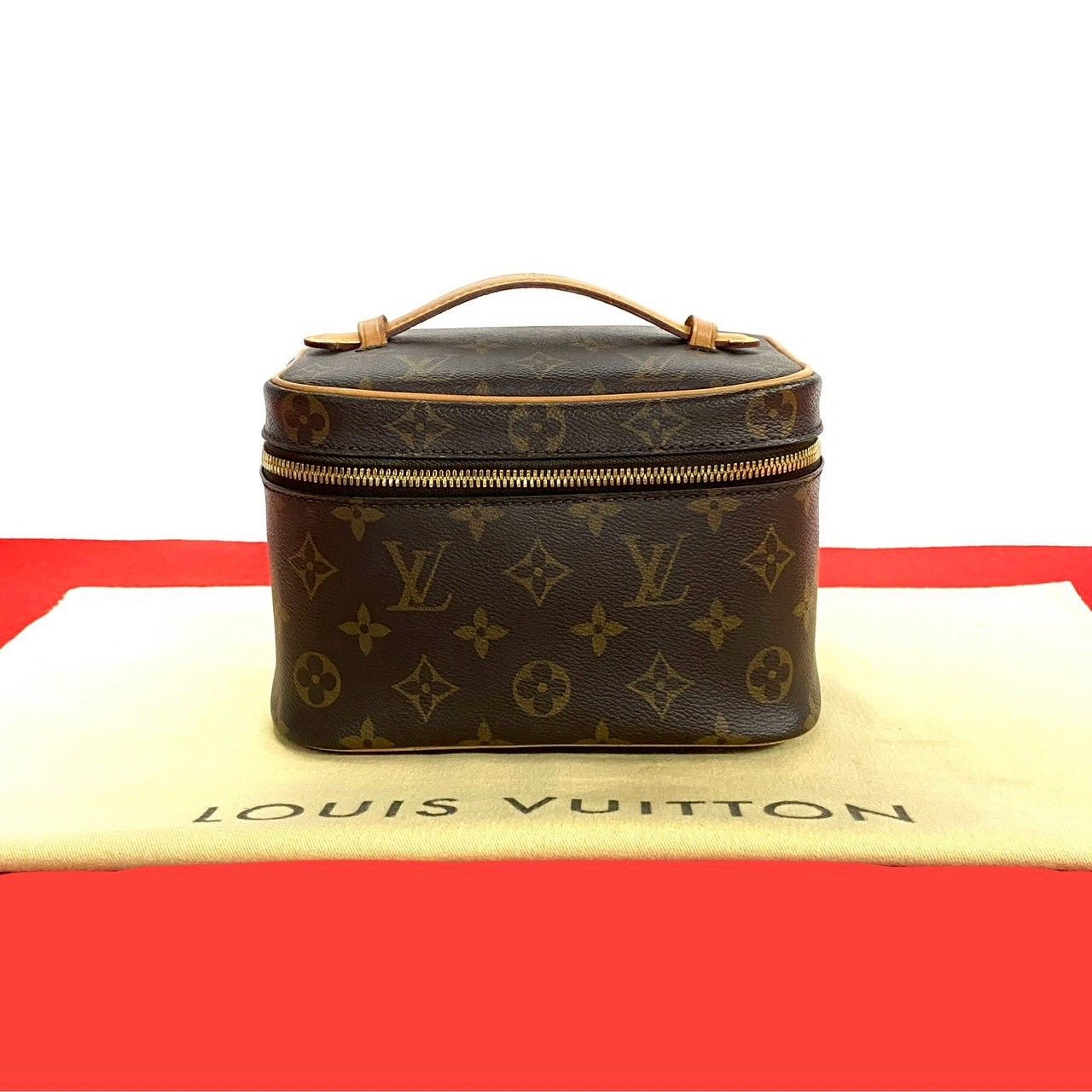 Louis Vuitton Louis Vuitton Nice Mini Monogram Handbag Canvas Vanity Bag in Brown, Women's