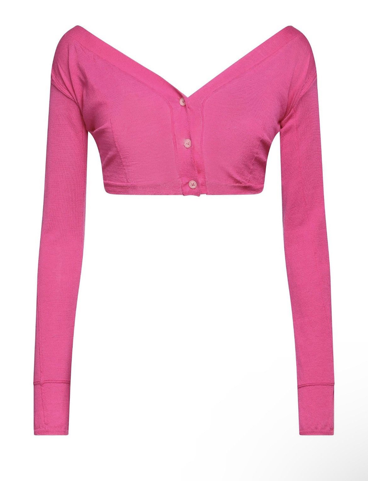Jacquemus Jacquemus Cropped Button-fastening Wool Blend Cardigan Size XS / US 0-2 / IT 36-38 - 1 Thumbnail