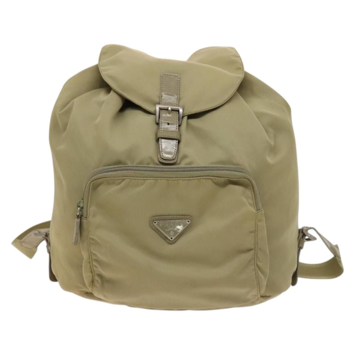 Prada PRADA Backpack Nylon Khaki Silver Size ONE SIZE - 2 Thumbnail