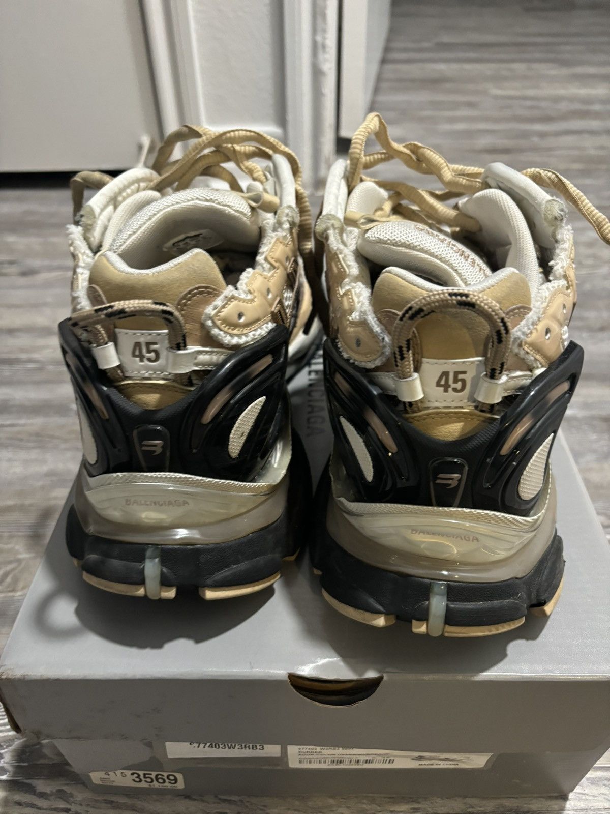 Balenciaga Blk/white/gold Size US 12.5 / EU 45-46 - 4 Thumbnail