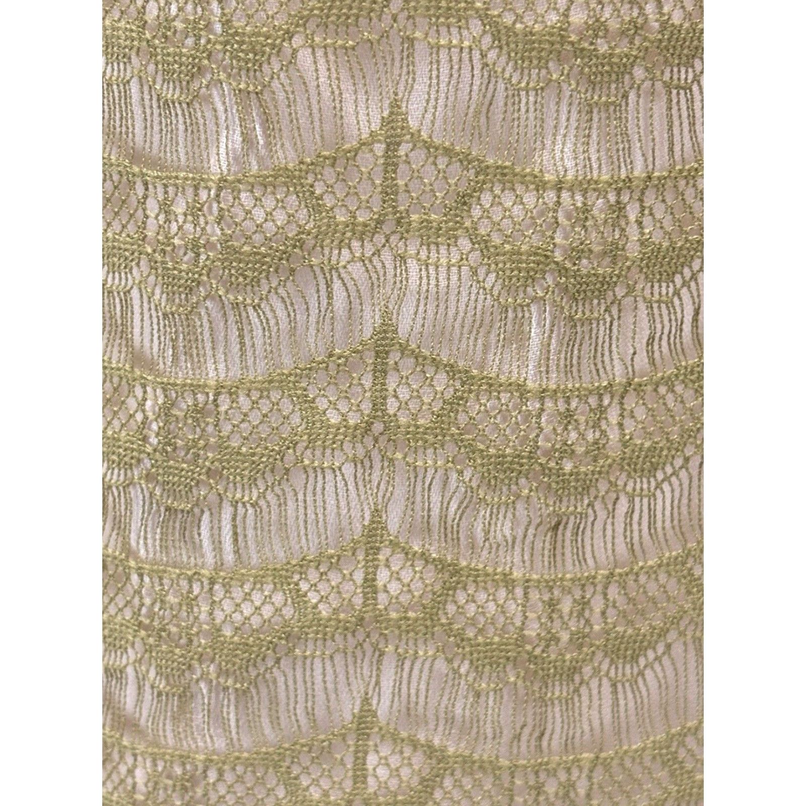 J.Crew J. Crew Lace Overlay Top Blouse Sz Small Women’s Green Short Sleeve Career Size S / US 4 / IT 40 - 6 Thumbnail