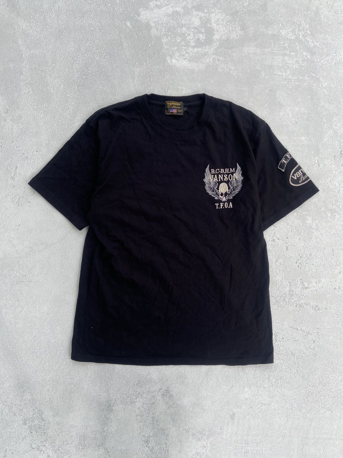 Vanson Leathers Vanson Leather x T.F.O.A Skull Motocycle Black Shirt Size US L / EU 52-54 / 3 - 2 Thumbnail