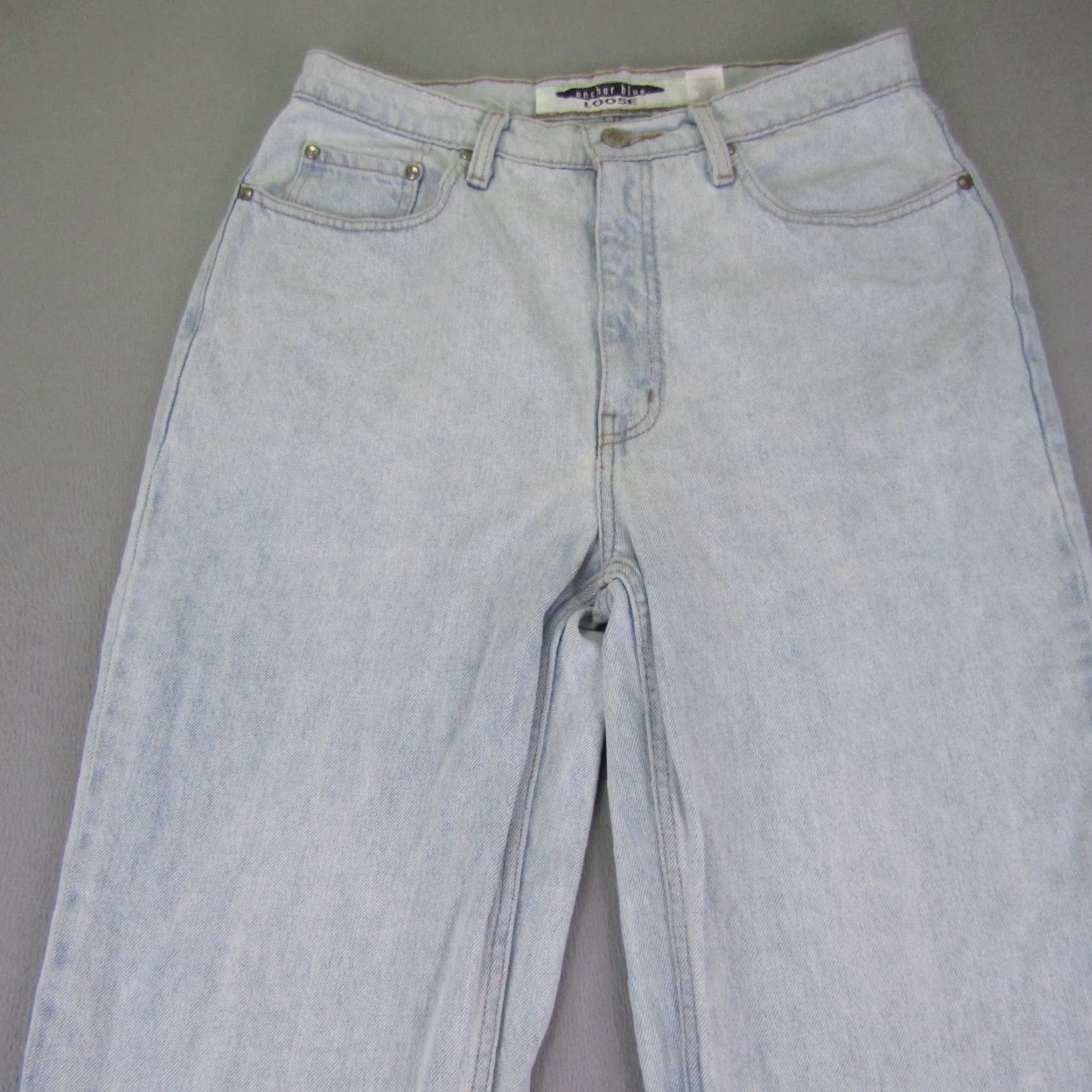Anchor Blue VINTAGE Anchor Blue Jeans Women’s 14 Light Wash Denim Tapered Fit Grunge 90s Size 36" / US 14 / IT 50 - 2 Thumbnail