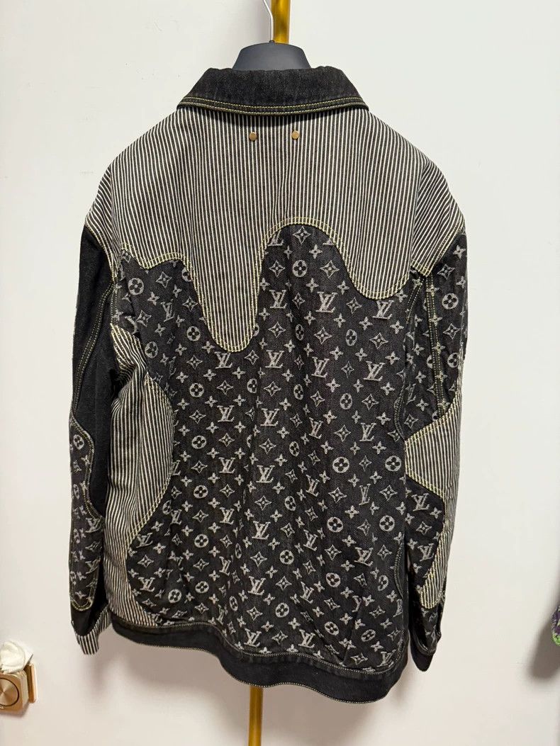 Louis Vuitton Louis VuittonBlack deconstructed patchwork print denim jack Size US L / EU 52-54 / 3 - 2 Thumbnail