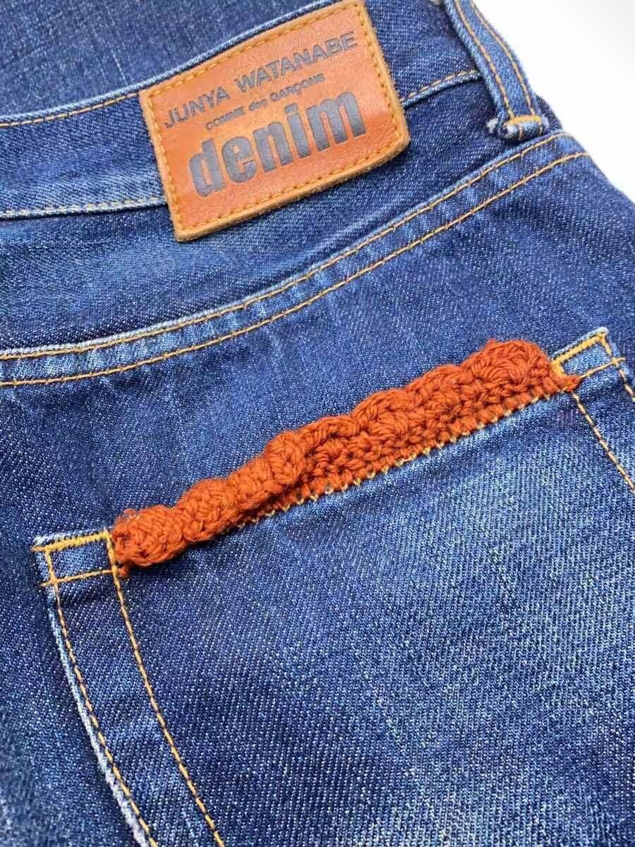 Comme des Garcons × Junya Watanabe Crochet Pocket Denim Jeans Size US 30 / EU 46 - 3 Thumbnail