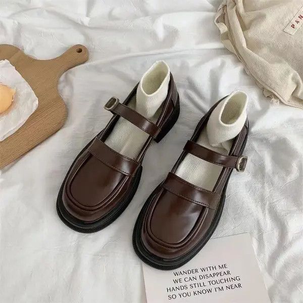 Designer × Japanese Brand × Vintage Retro Japanese Mary Jane British style small leather shoes Size US 7.5 / IT 37.5 - 2 Thumbnail