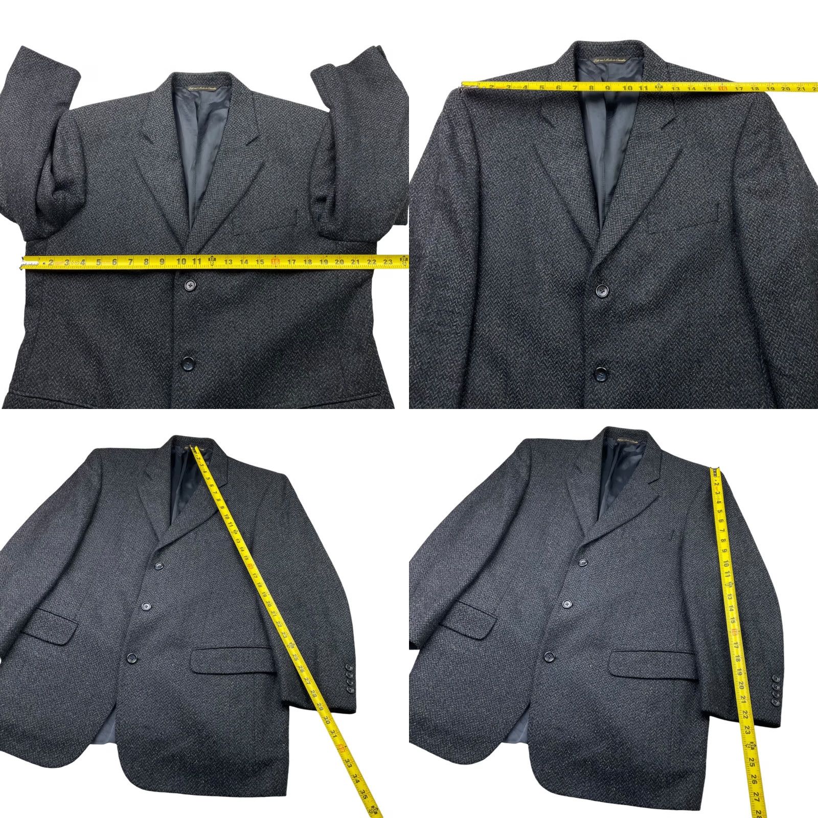Jack Victor VINTAGE Jack Victor Blazer Men 42R Lanzawood Wool Tweed 3-Button Blue/Black/Tan Notch Lapel Size 42R - 8 Thumbnail