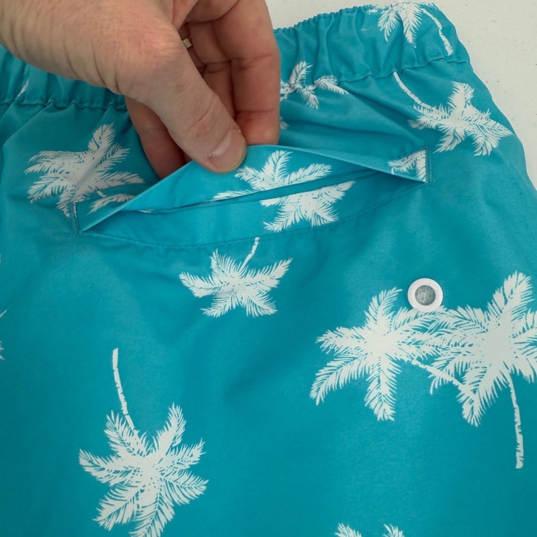 Original Penguin NWT Original Penguin Lined Swim Trunk Short Blue Atoll Palm Size US 34 / EU 50 - 12 Thumbnail