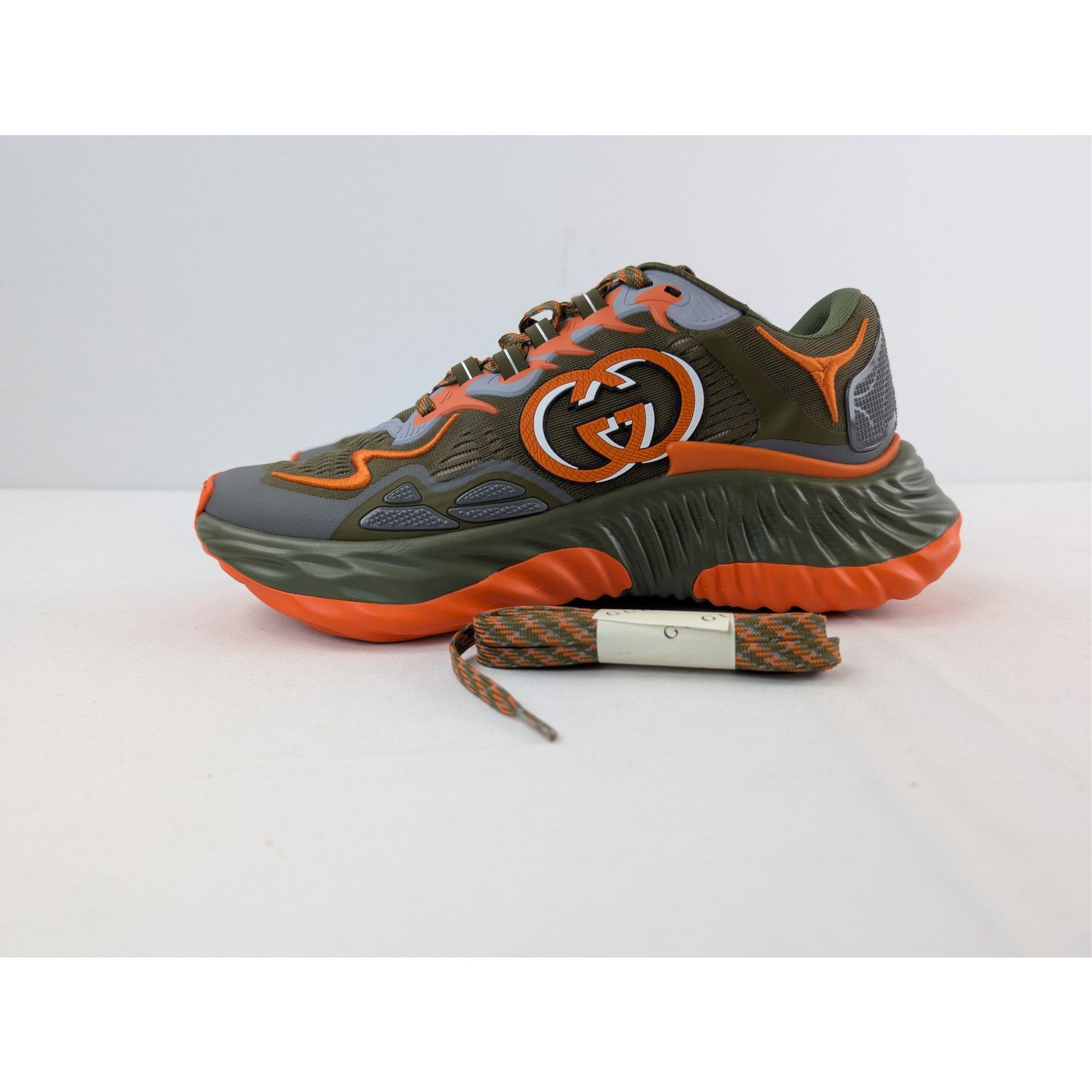 Gucci o1rshd1 Ripple Mesh Low Top Sneakers in Green / Orange Size US 8 / EU 41 - 9 Thumbnail