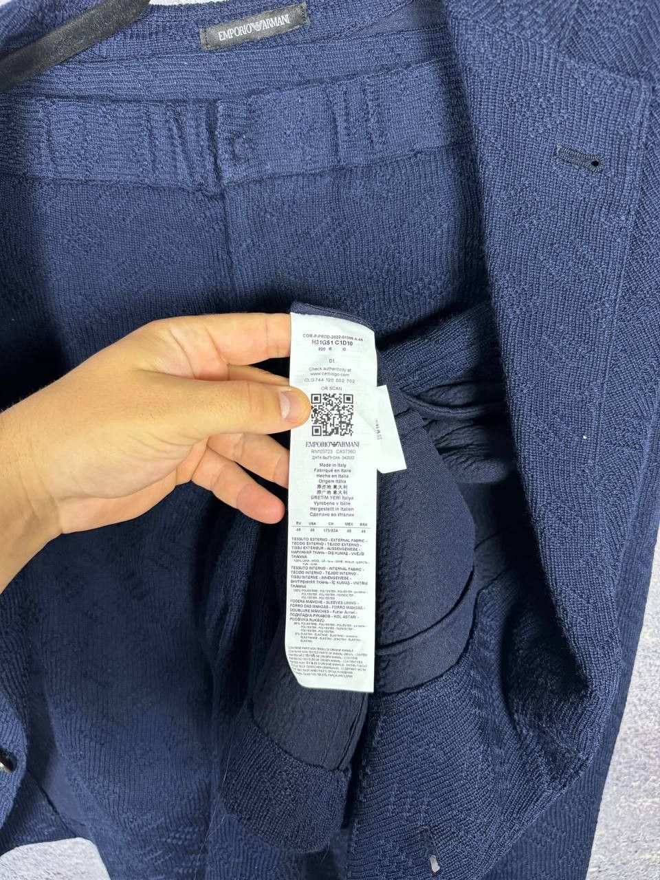 Emporio Armani Emporio Armani Women's Blue Double Knit Lana Wool Suits Size M / US 6-8 / IT 42-44 - 12 Thumbnail