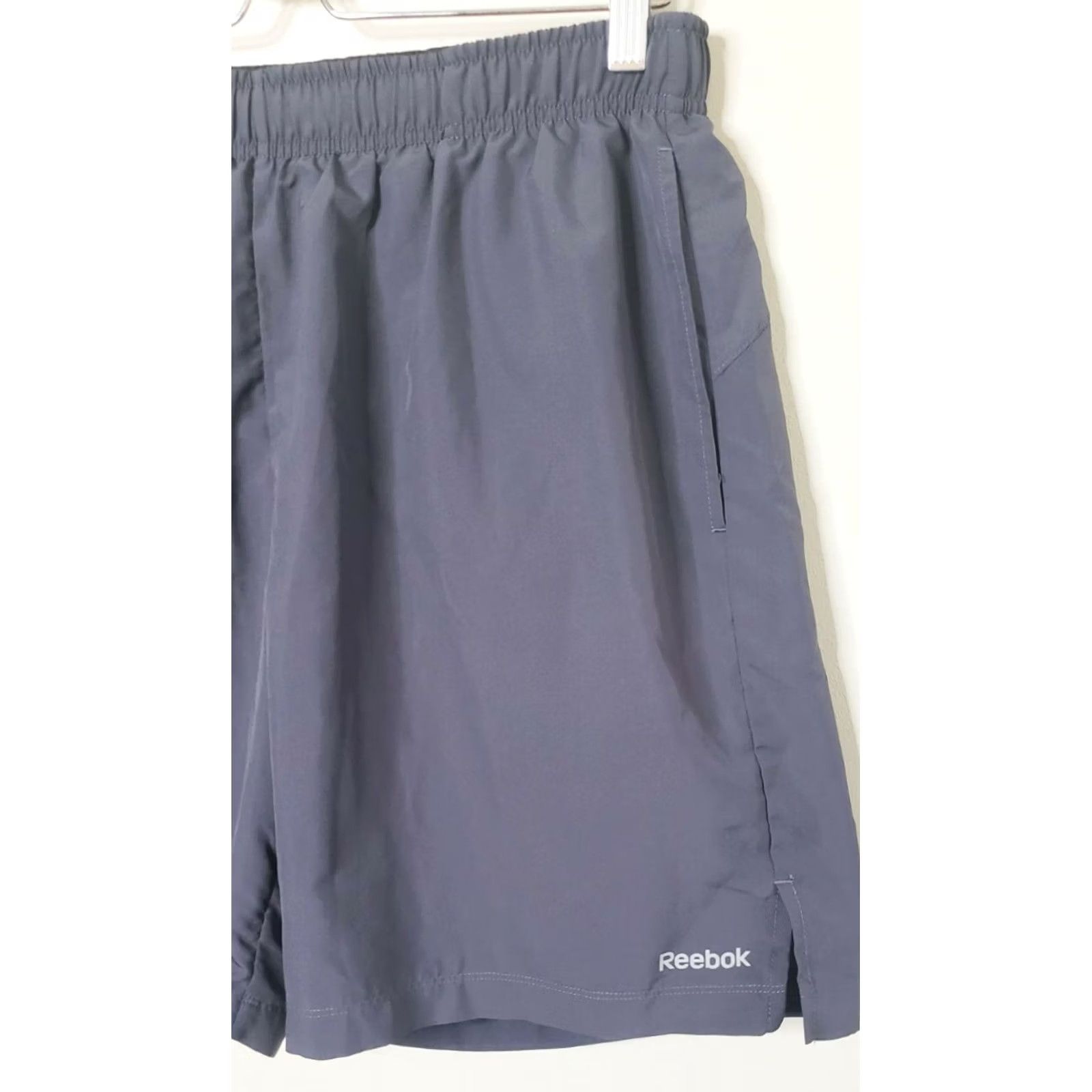 Reebok REEBOK Play Dry Athletic Workout Gym Shorts Men's M Gray Lined Leg Length Liner Size US 31 - 6 Thumbnail