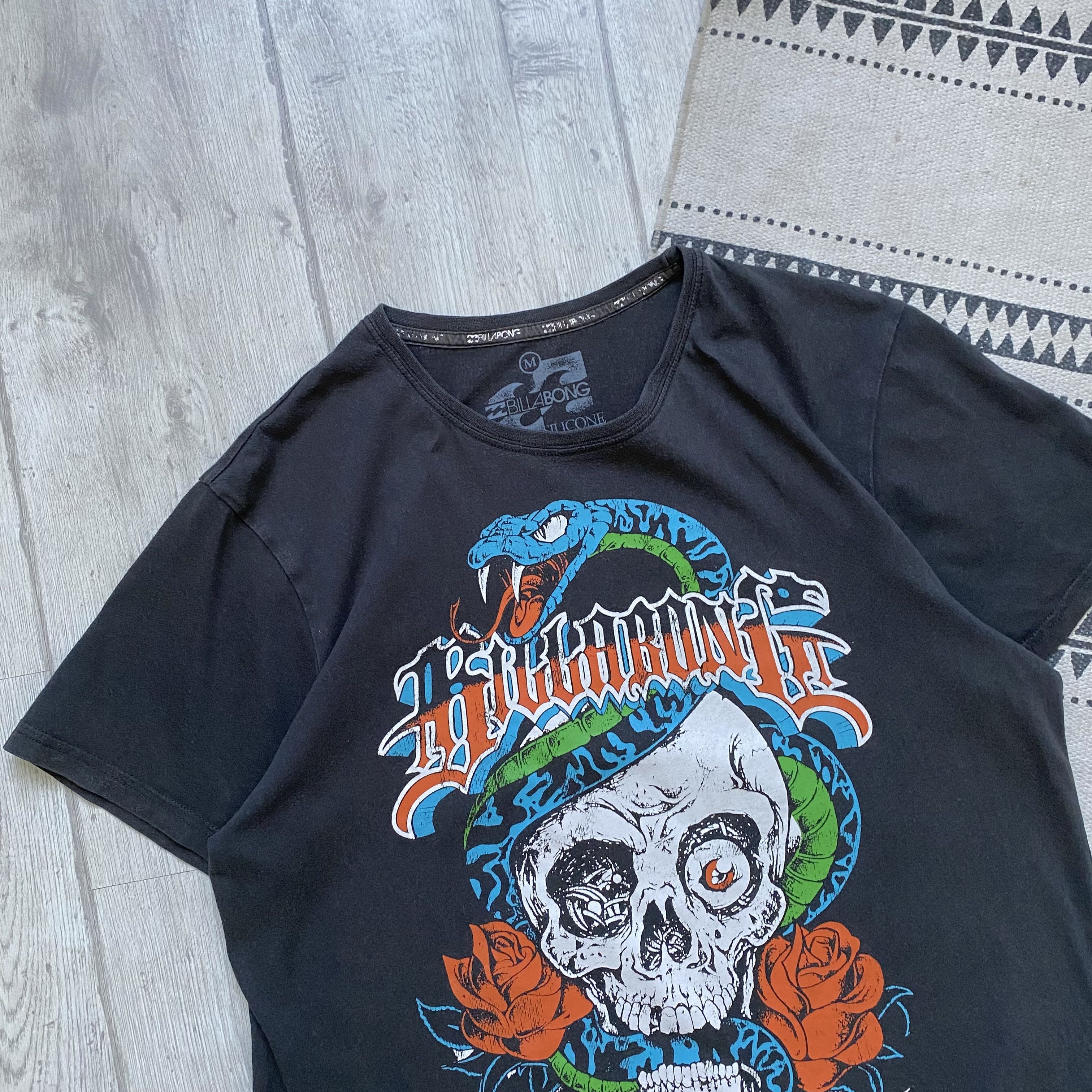 Billabong Vintage 2000s Faded Billabong tee No Fear Ed Hardy vibe Size US M / EU 48-50 / 2 - 2 Thumbnail