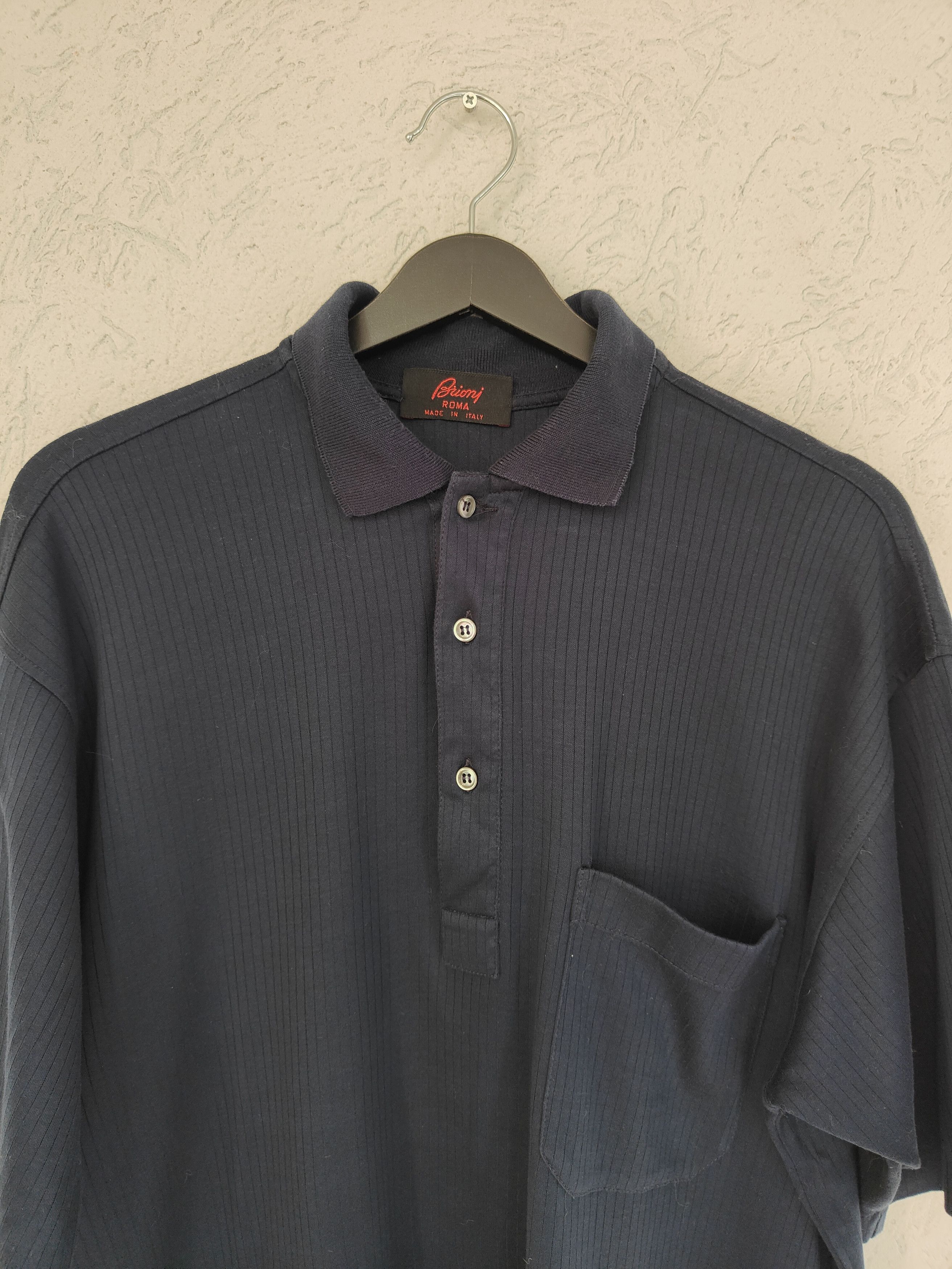 Brioni Brioni Polo Shirt Raw Cotton Size US XXL / EU 58 / 5 - 2 Thumbnail