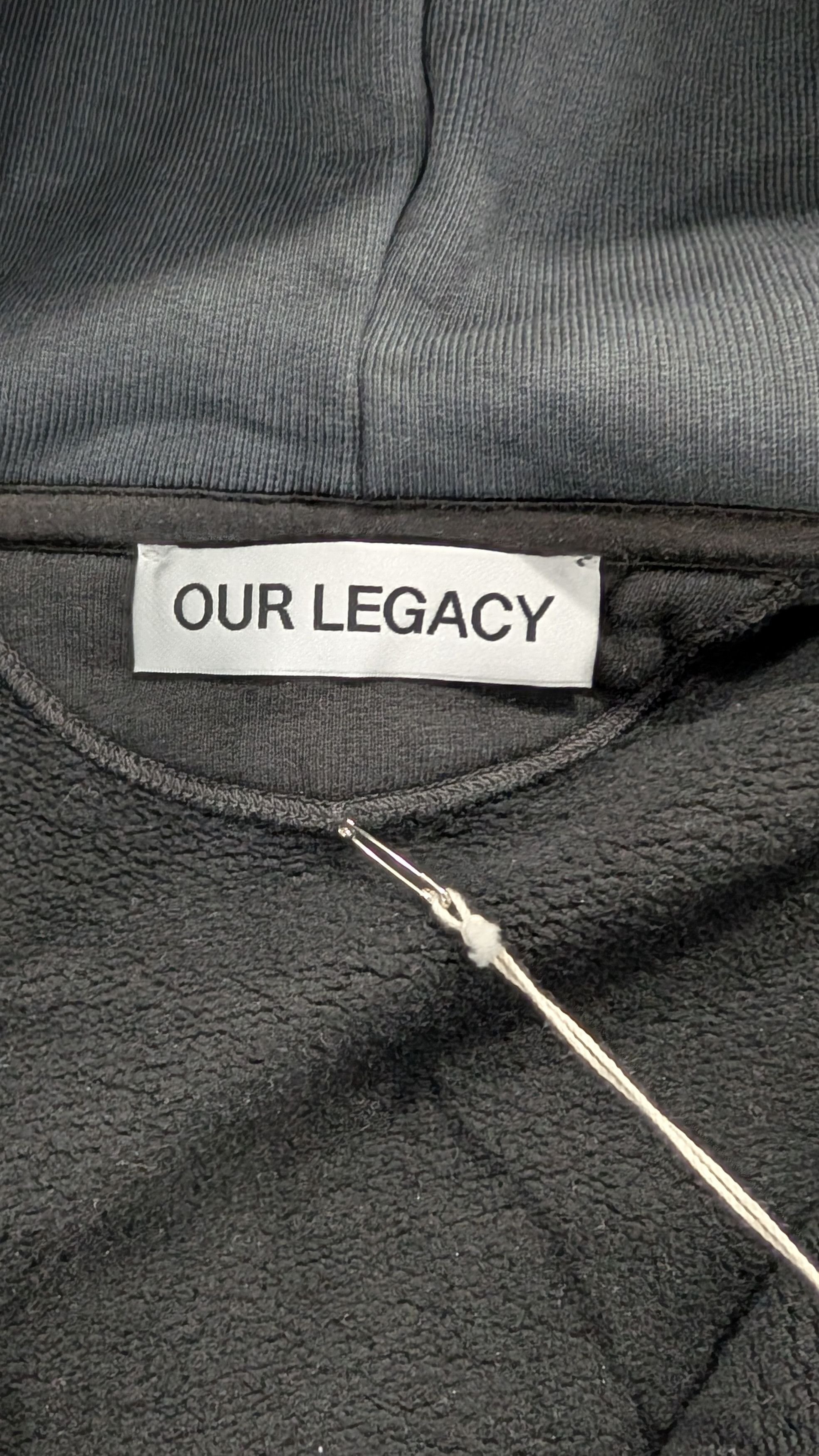 Our Legacy Our Legacy Rascal Hood 46 Pigment Black Hefty Fleece Size US S / EU 44-46 / 1 - 7 Thumbnail