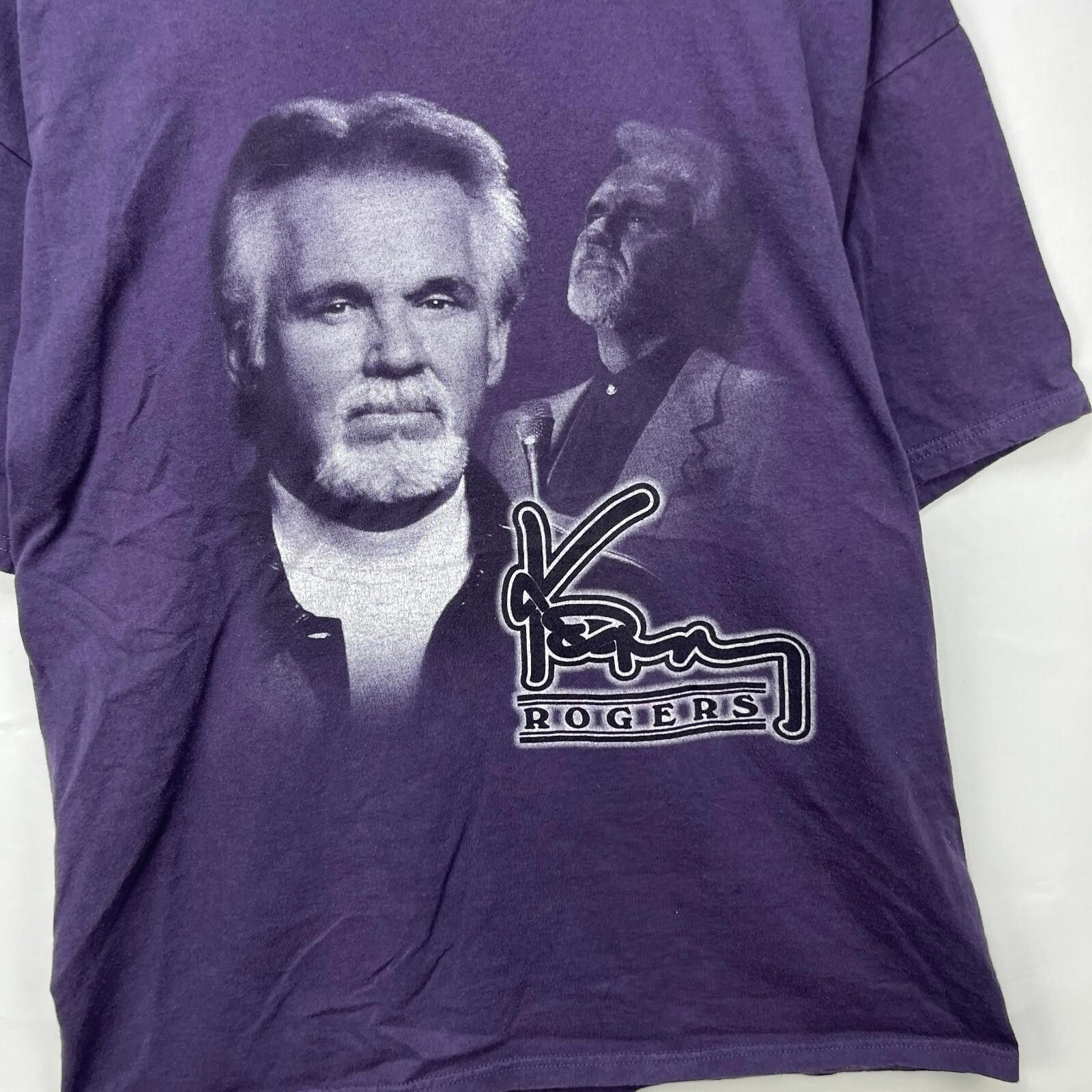 Tultex Vintage 90s Kenny Rogers Tour T Shirt XL Rap Tee Size US XL / EU 56 / 4 - 2 Thumbnail