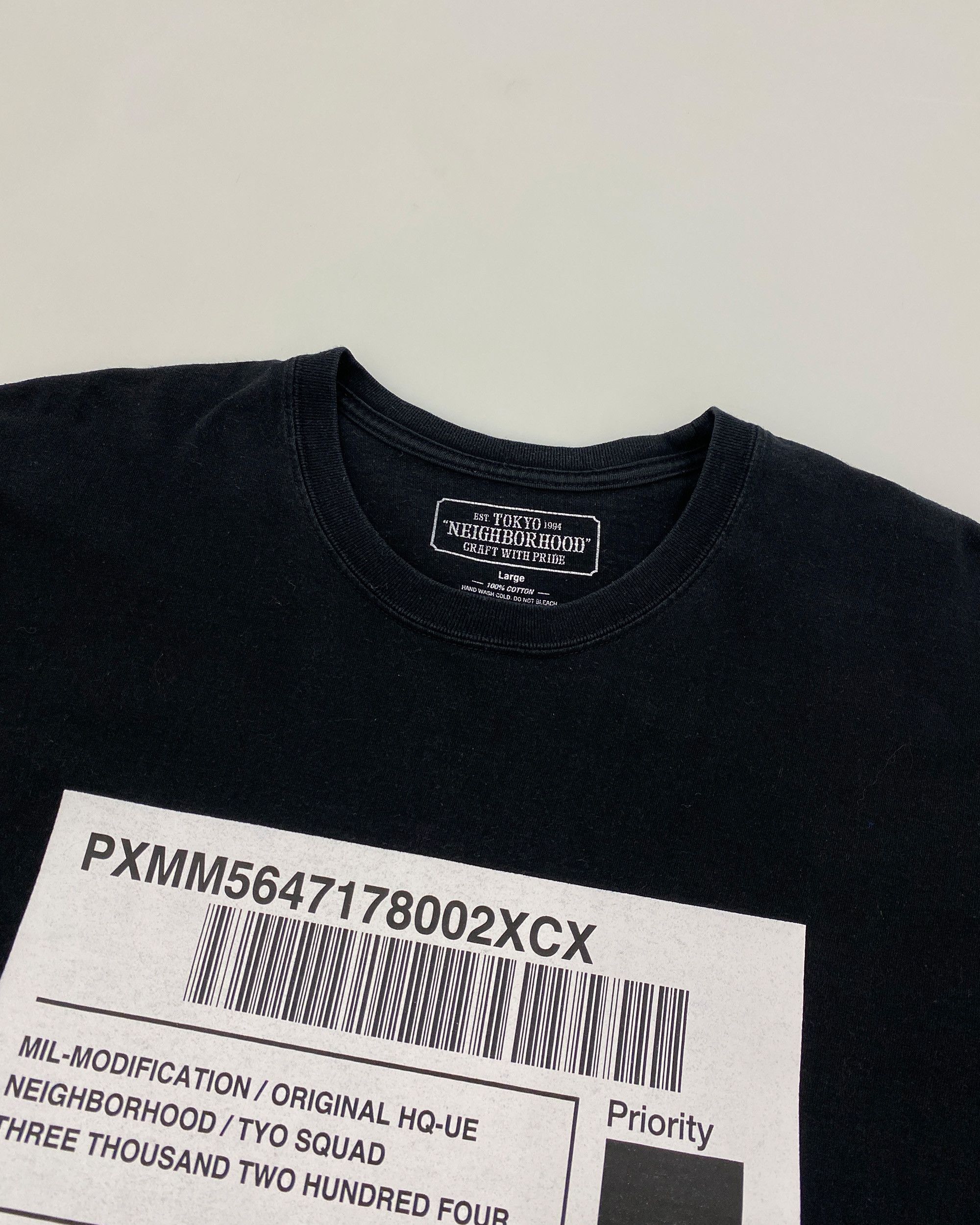 Neighborhood 2020s Barcode Longsleeve T-Shirt Size US L / EU 52-54 / 3 - 3 Thumbnail