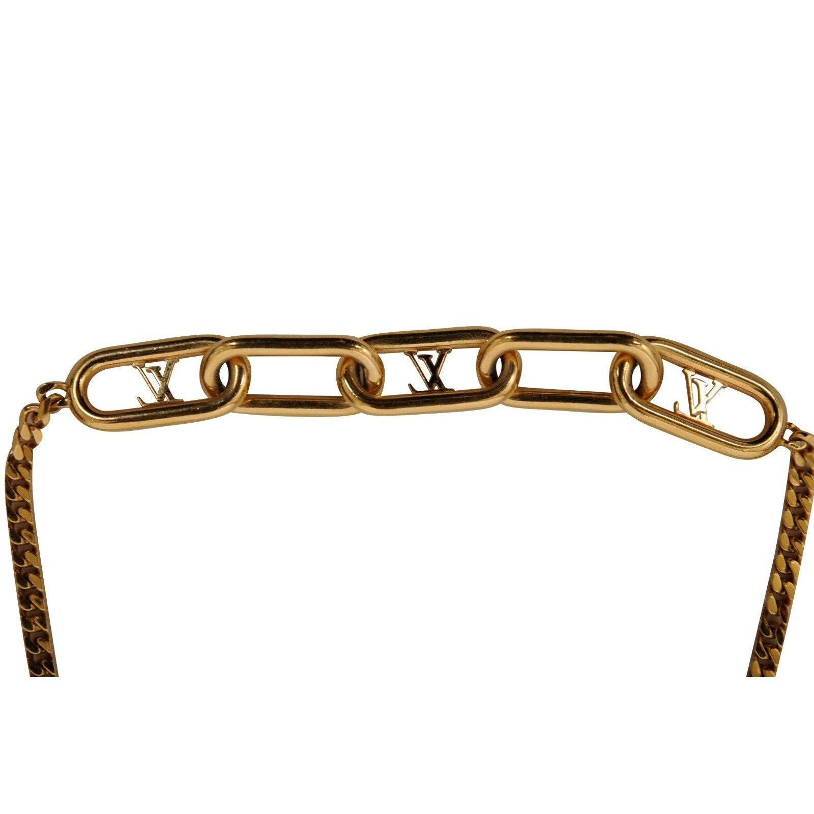 Louis Vuitton My LV Chain Link LV Logo Necklace Gold 22 Inch Size ONE SIZE - 5 Thumbnail