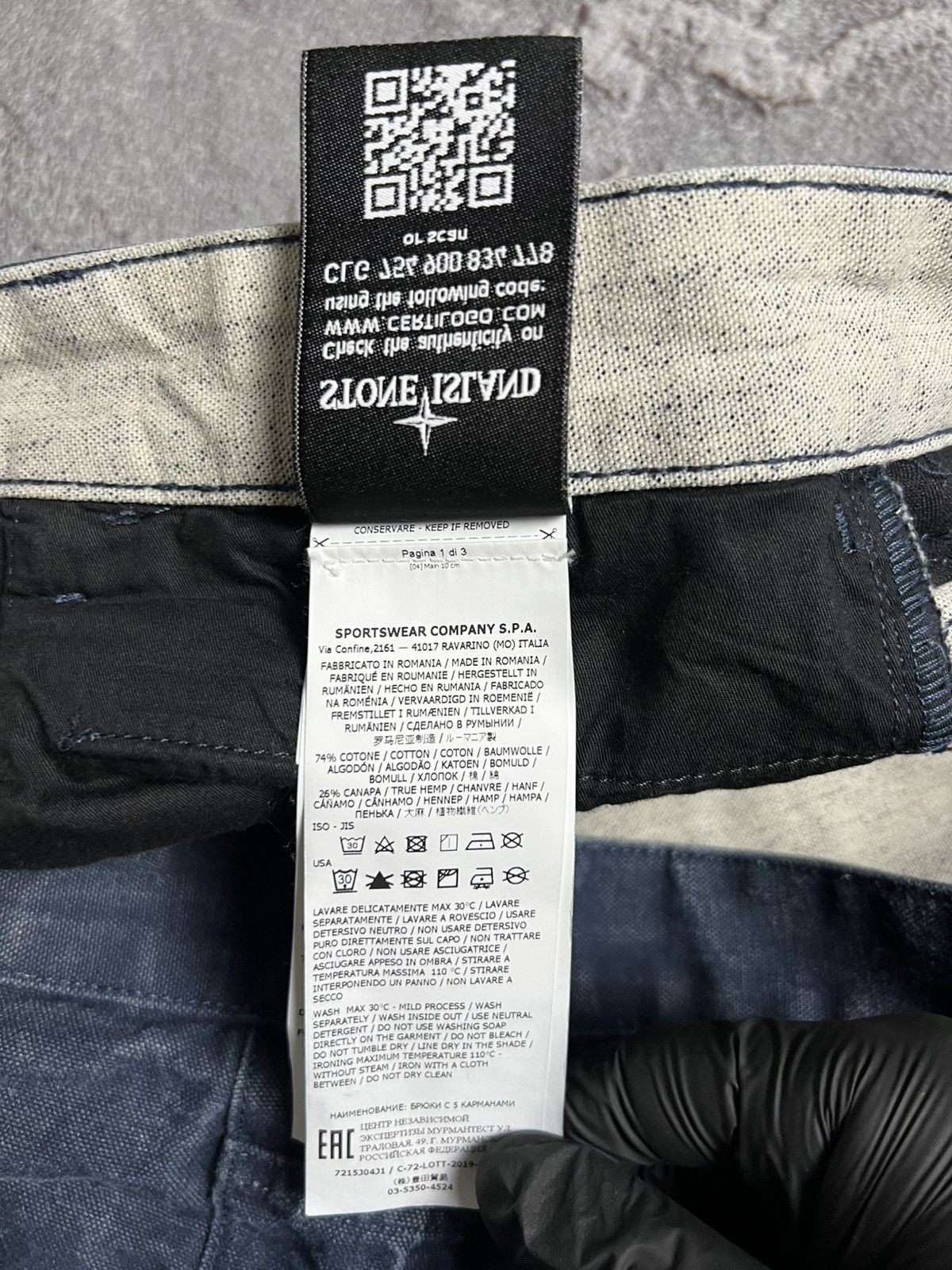 Stone Island Vintage Stone Island Jeans Pants Cargo Washed Patch Program Size US 31 - 14 Thumbnail