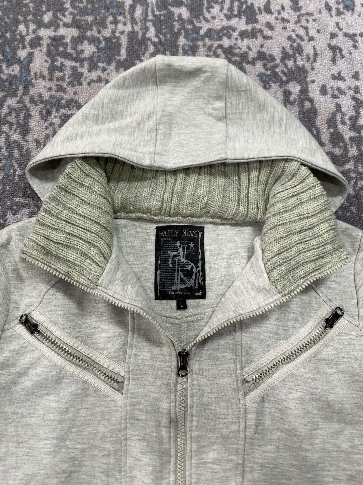 If Six Was Nine Japanes Daily News Vkei Gothic Style Zip Hoodie Size US L / EU 52-54 / 3 - 4 Thumbnail