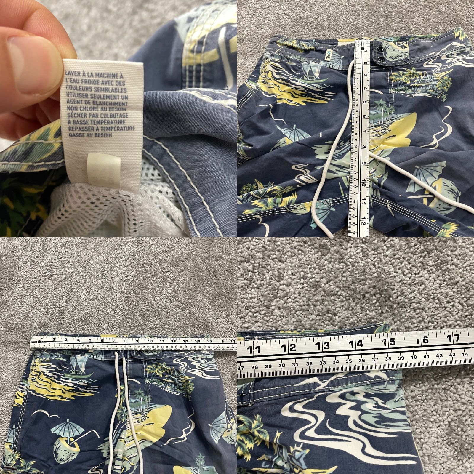 American Eagle Outfitters American Eagle Outfitters Bottom Mens 28 Multicolor Cargo Board Shorts Lined Pockets Breathable Lightweight Stretch Swimwear Trunks Beach Size US 28 / EU 44 - 8 Thumbnail