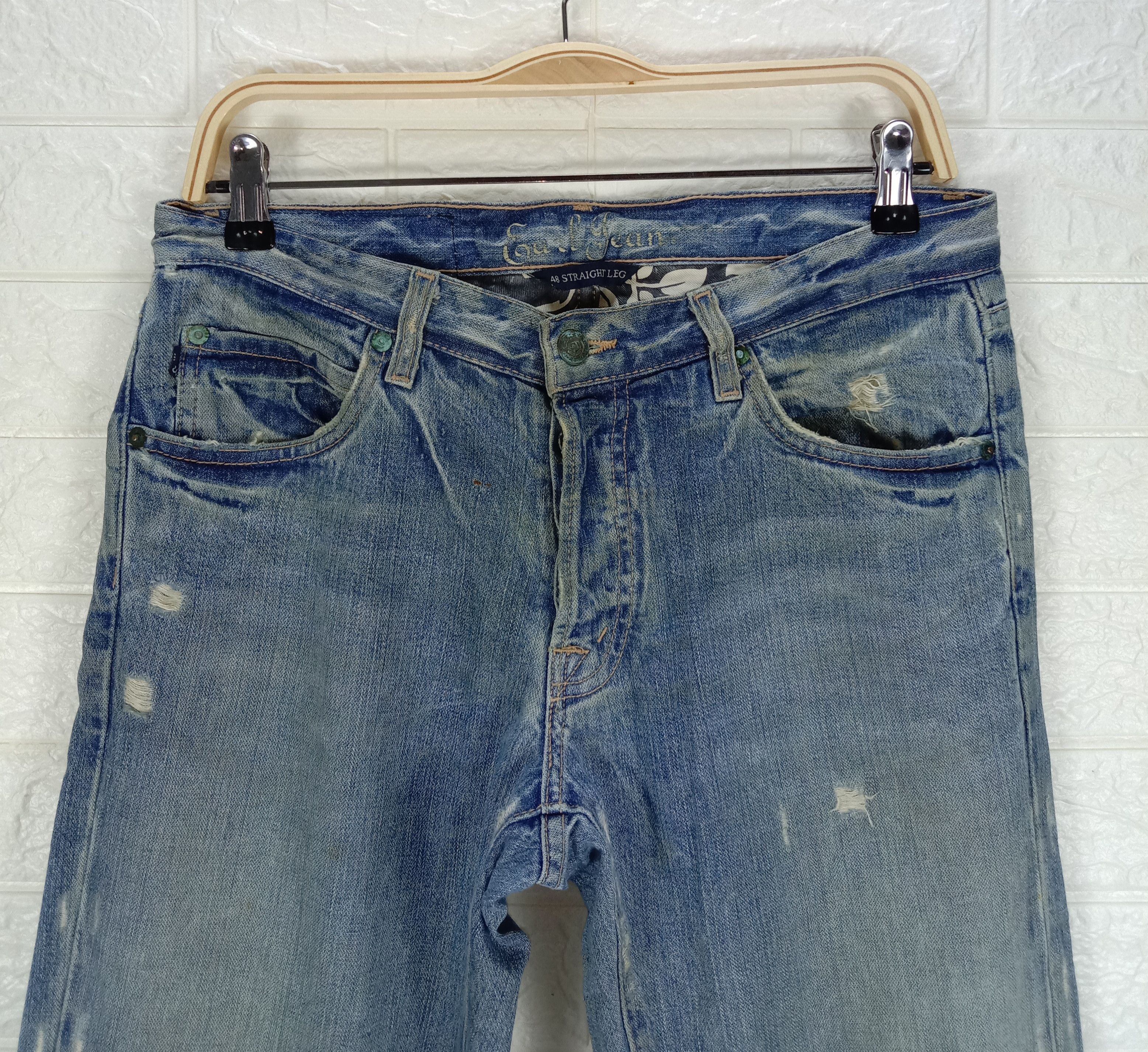 Earl Jeans Vintage Earl Jean Straight Leg Distressed Denim Size US 30 / EU 46 - 2 Thumbnail