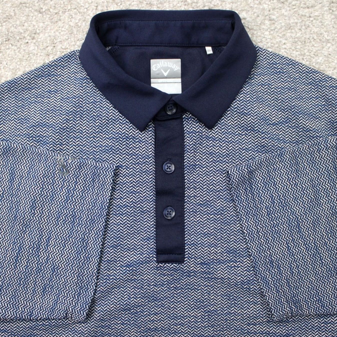 Callaway Callaway Polo Shirt Men L Blue Opti-Dri Short Sleeve Golf Polyester 100% Poly Pullover Size US L / EU 52-54 / 3 - 2 Thumbnail