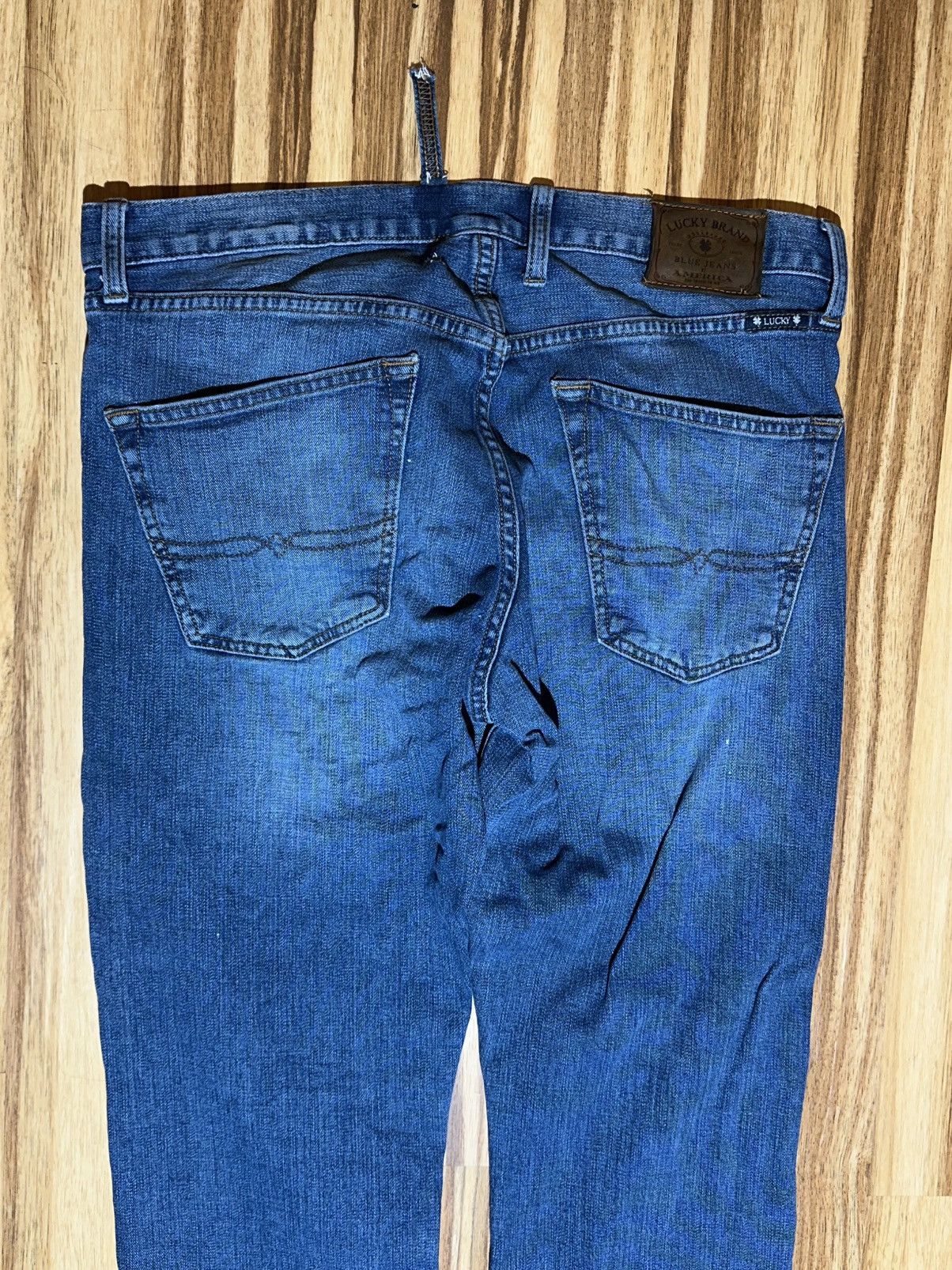 Lucky Brand Lucky Brand Men's Distressed Blue Jeans Size US 40 / EU 56 - 6 Thumbnail