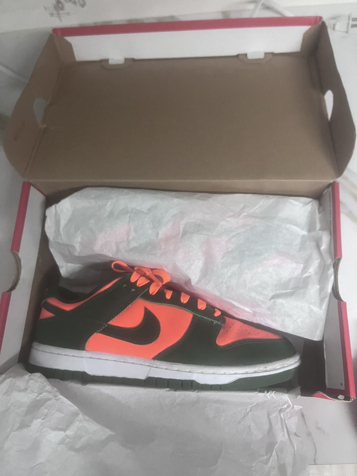 Nike Nike Dunk Low Orange and Forest Green Size US 8.5 / EU 41-42 - 1 Thumbnail