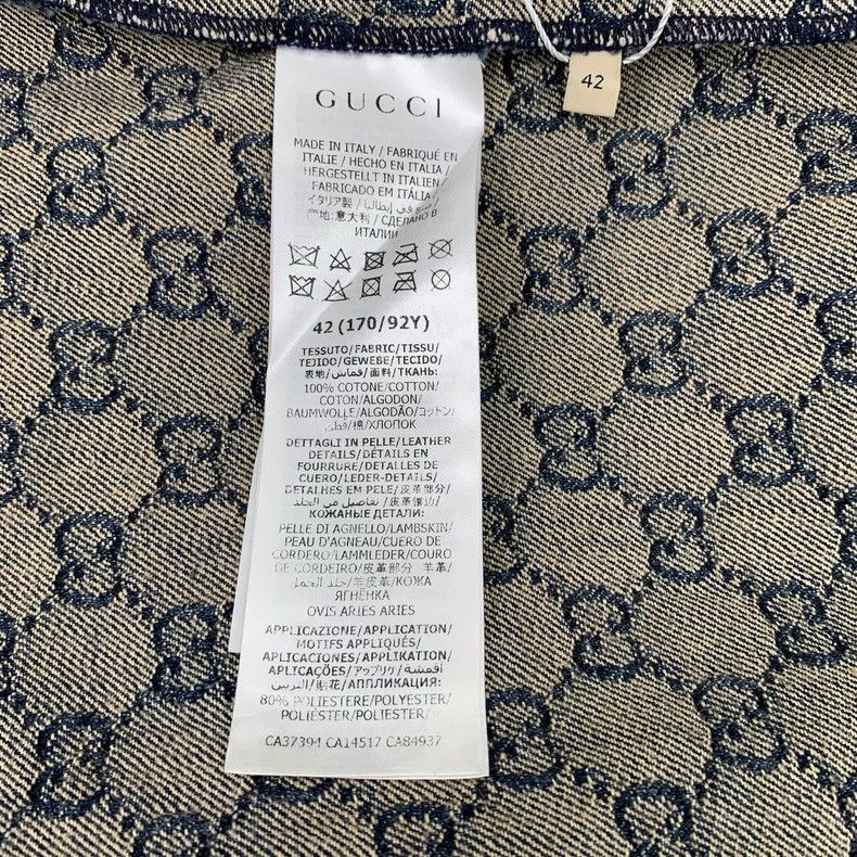 Gucci GucciDark blue logo old flower full print cotton short-slee Size M / US 6-8 / IT 42-44 - 7 Thumbnail