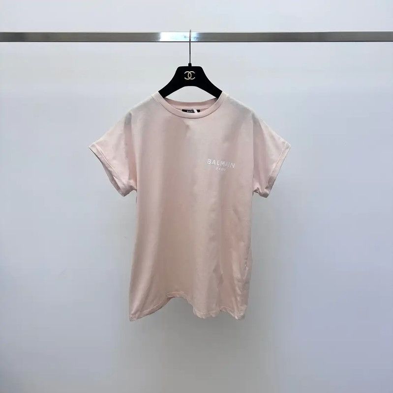 Balmain Balmain Pink Women's T-Shirt 0089 Size M / US 6-8 / IT 42-44 - 1 Thumbnail
