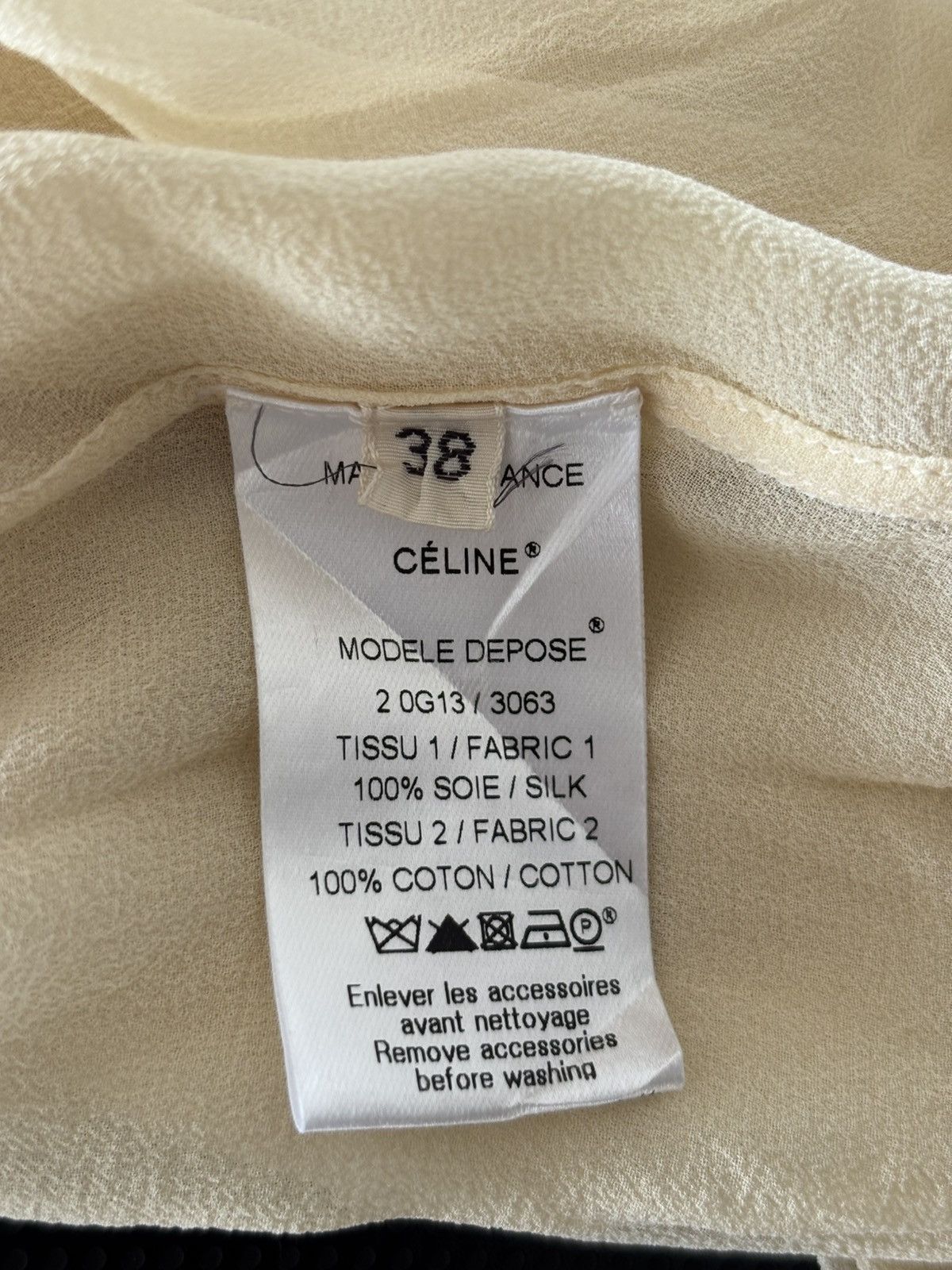 Celine Phoebe Philo era Silk Blouse Size S / US 4 / IT 40 - 10 Thumbnail