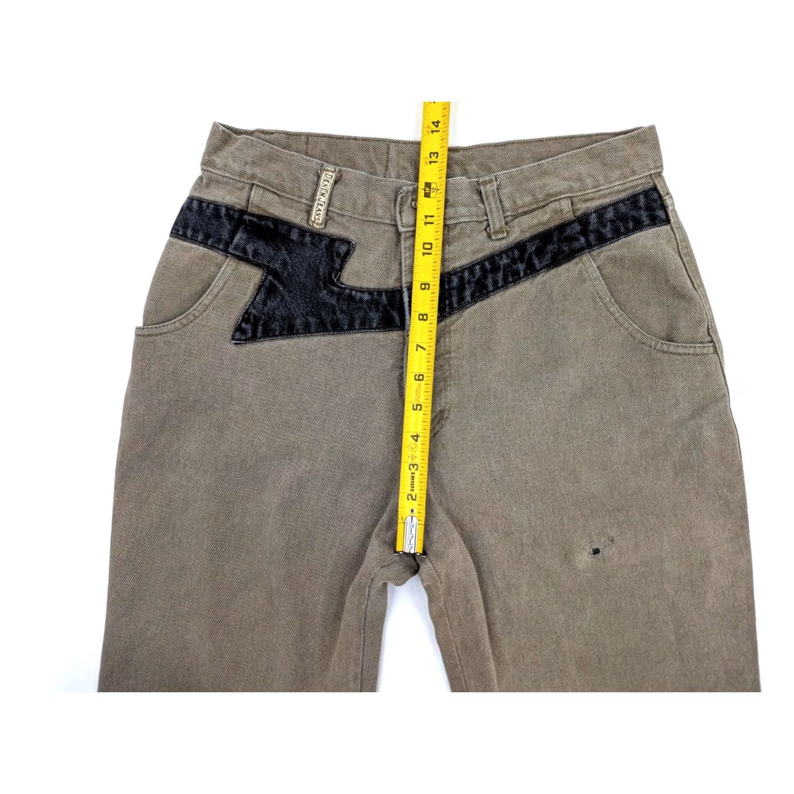 Vintage VINTAGE Denum Jeans Women Tapered Jeans 30x34 Brown Y2K Lightning Accent Back Pockets Made in USA Regular Inseam 34 Size 30" / US 8 / IT 44 - 6 Thumbnail